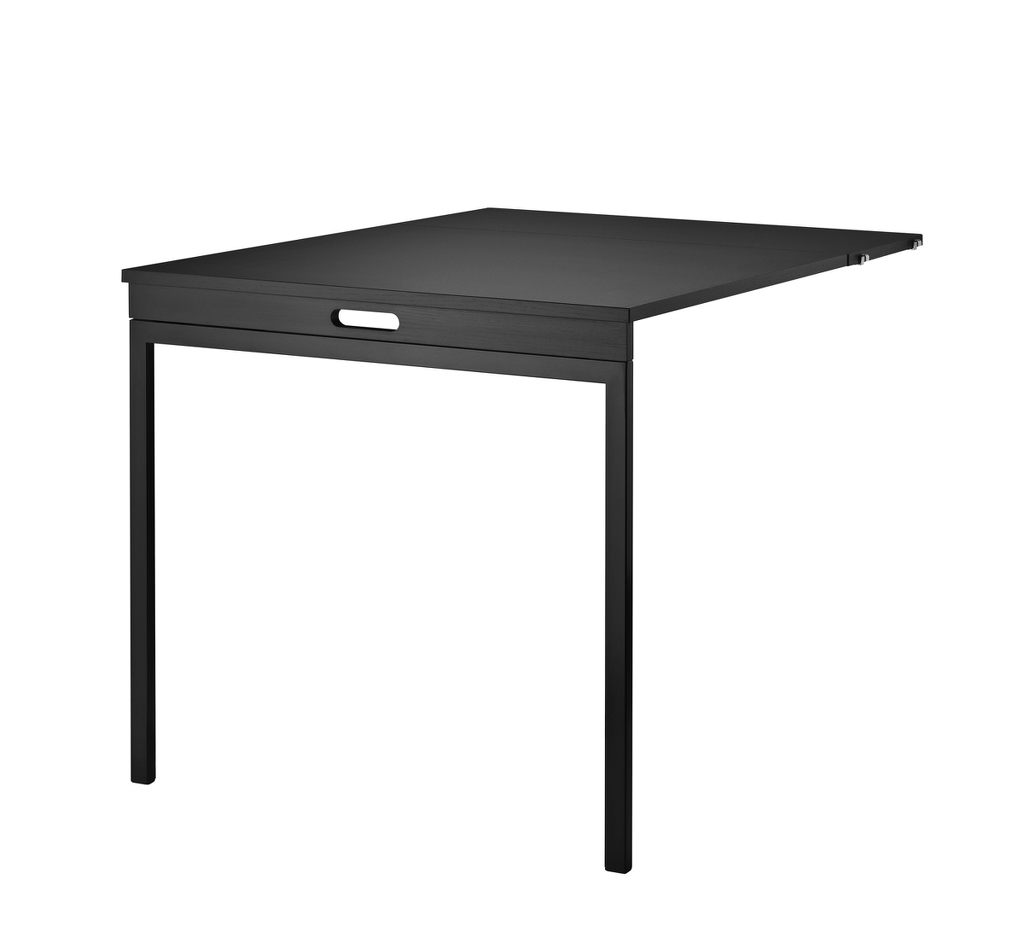 String System Folding Table - Black/Black - Opened