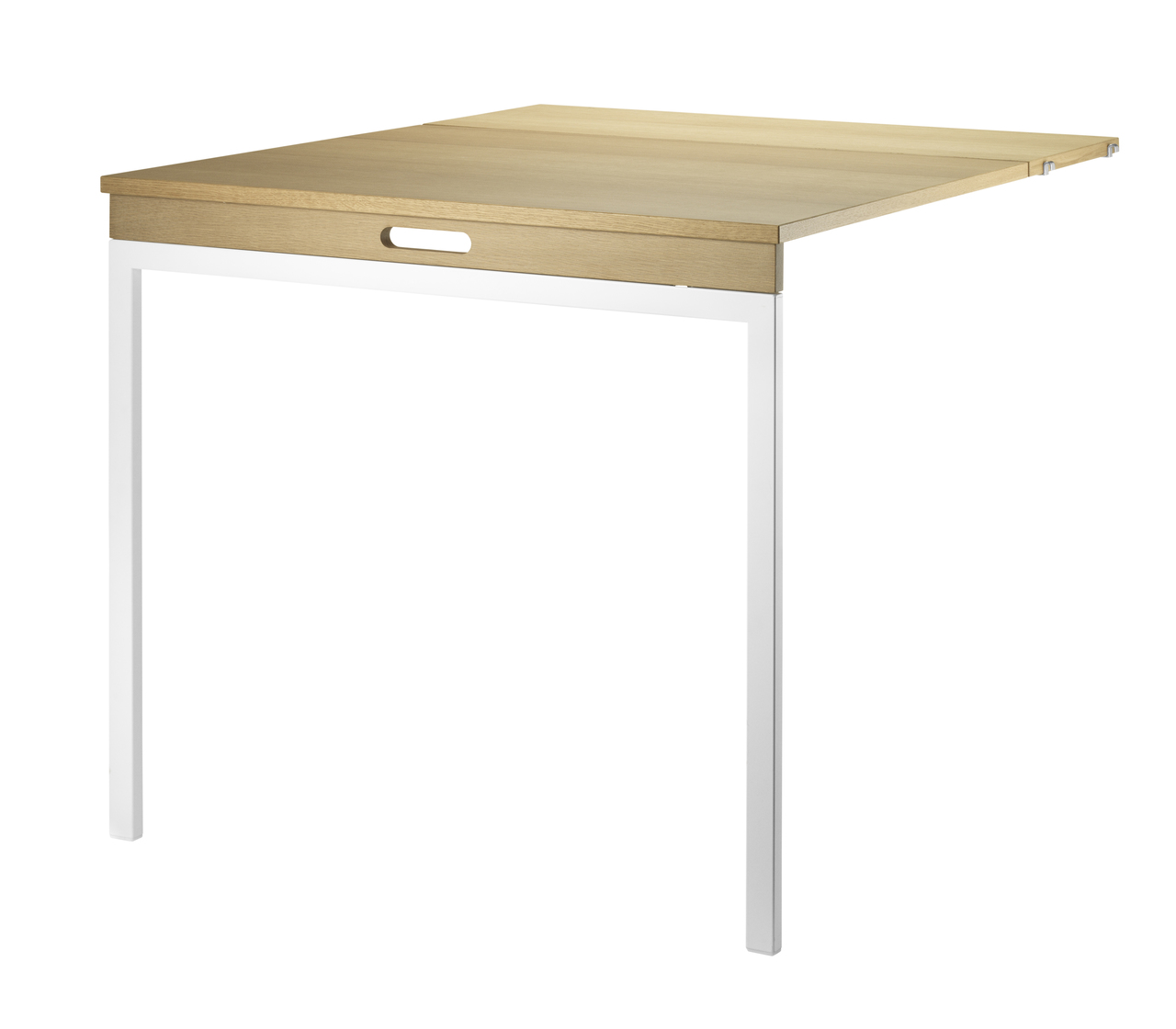 String System Folding Table - Oak/White - Opened