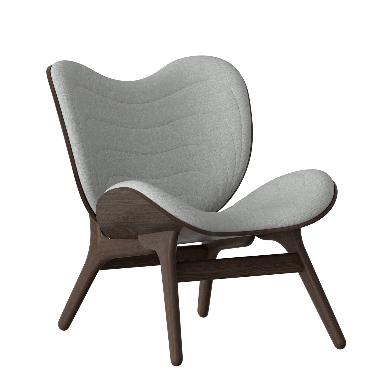 Umage A Conversation Piece Armchair Silver Grey and Dark Oak