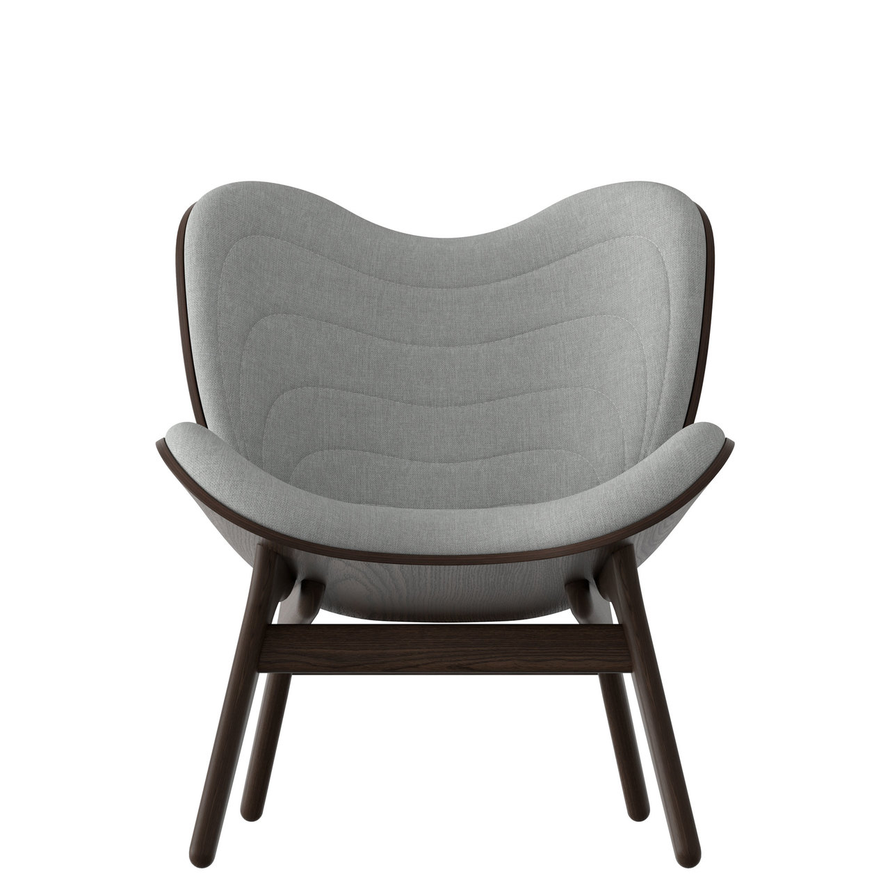 Umage A Conversation Piece Armchair Silver Grey and Dark Oak