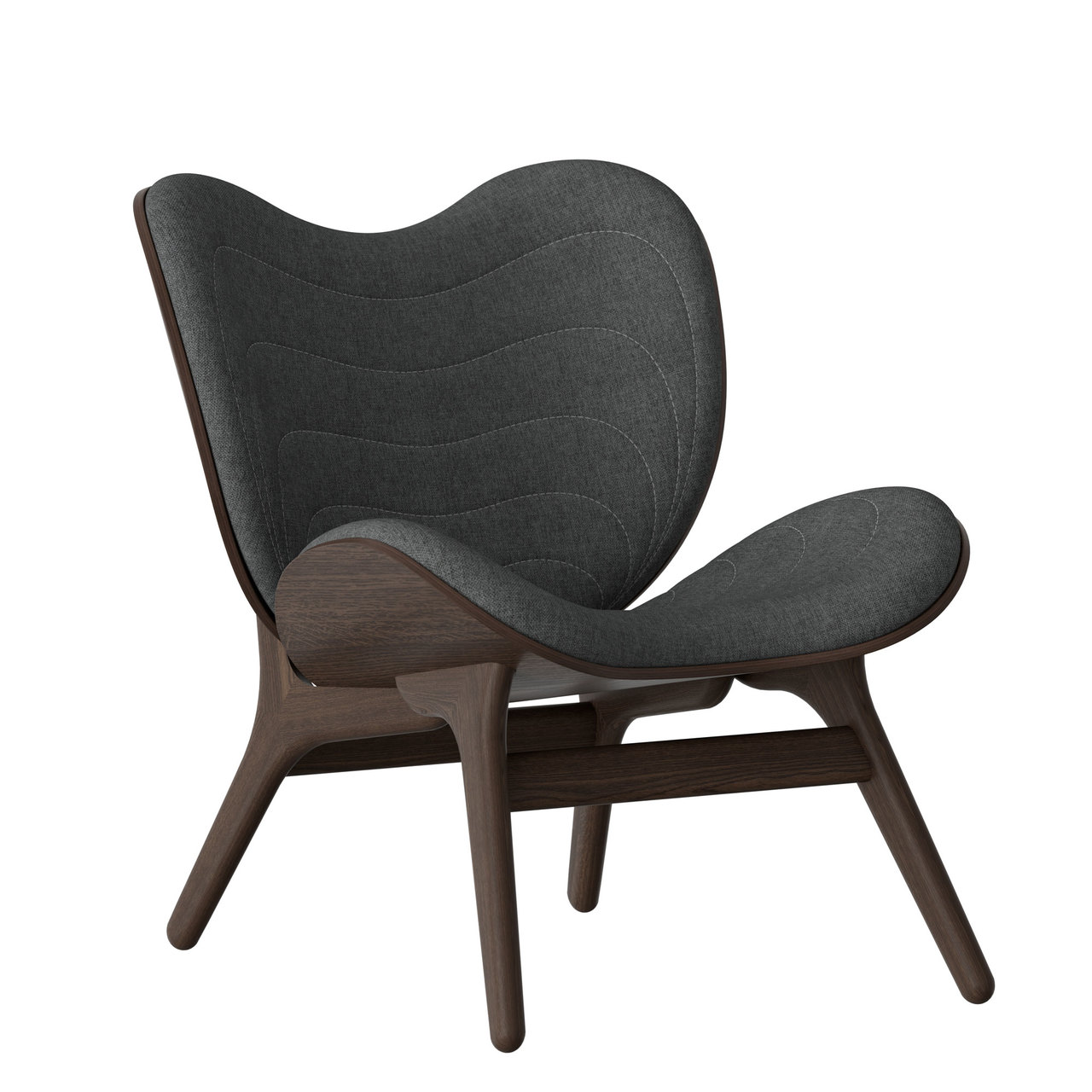 Umage A Conversation Piece Armchair Slate Grey and Dark Oak