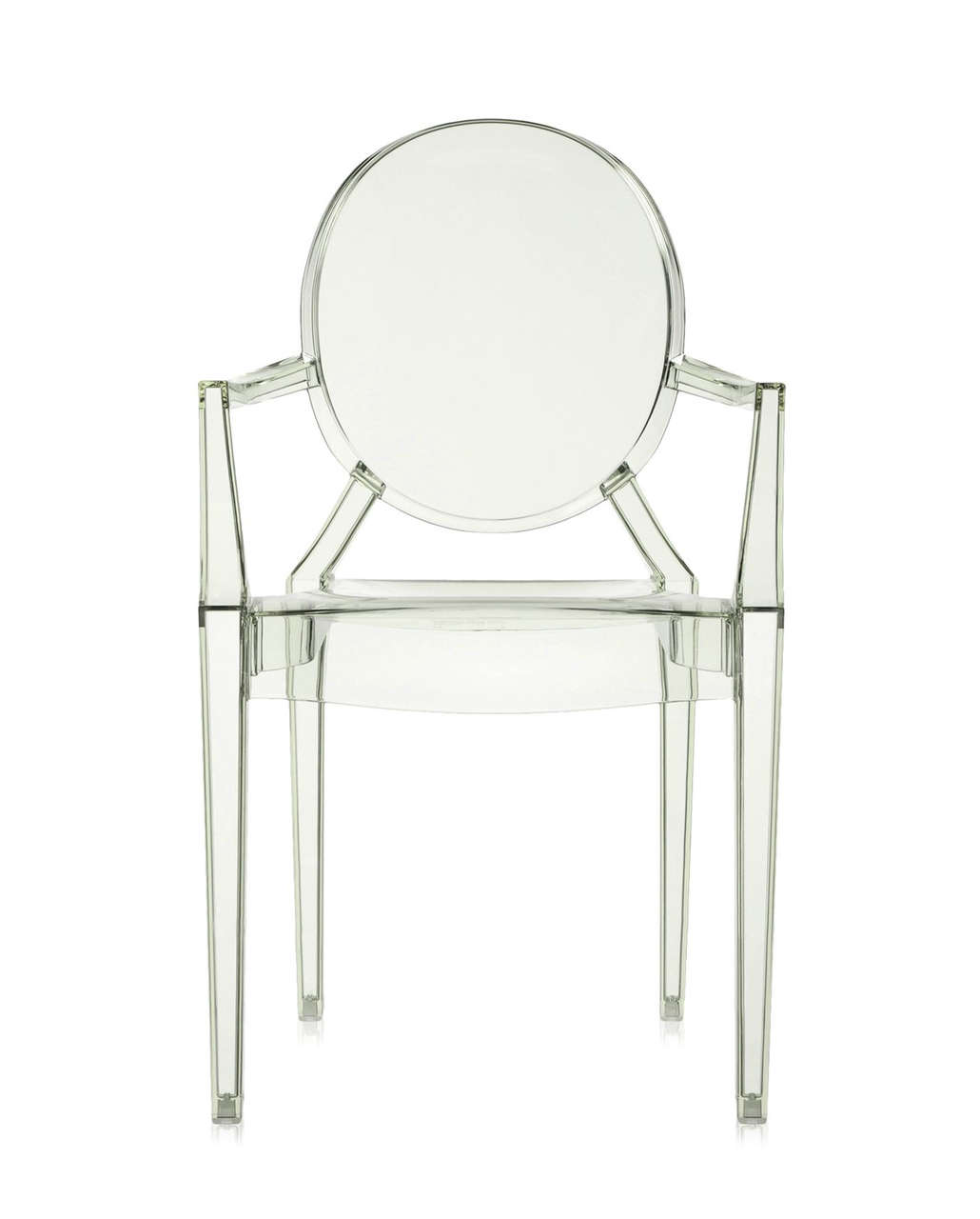 Kartell Louis Ghost Chair - Transparent Crystal Green Front