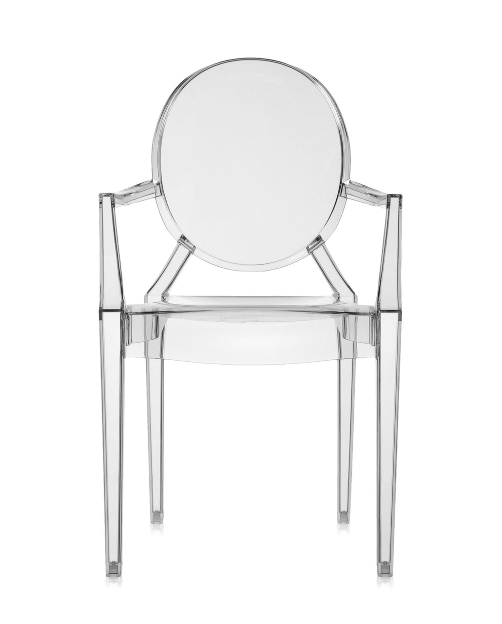 Kartell Louis Ghost Chair - Transparent Smoke Grey Front