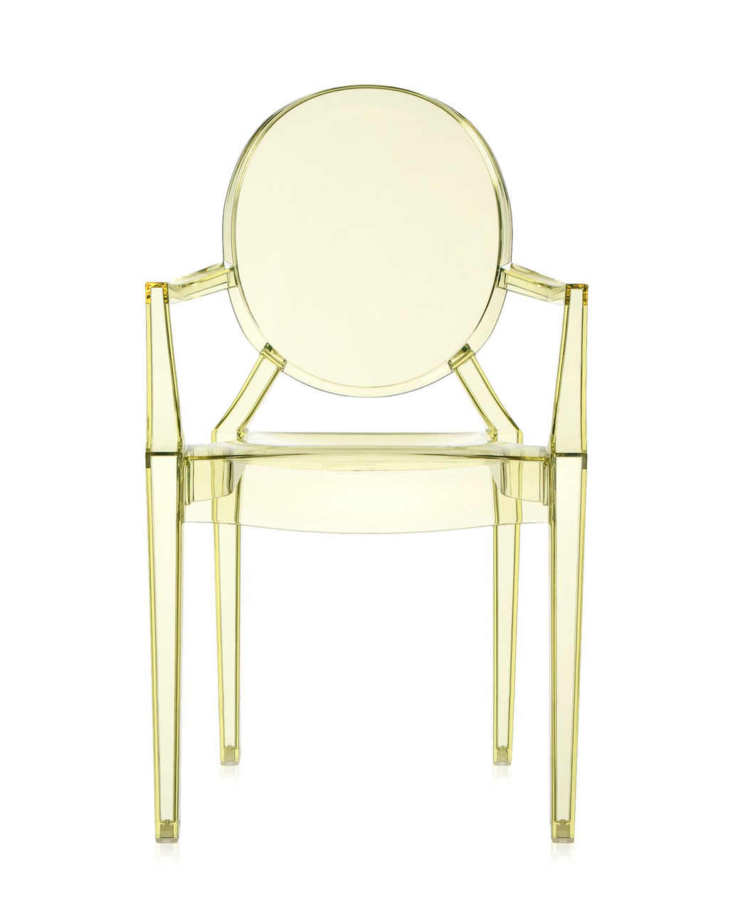 Kartell Louis Ghost Chair - Transparent Straw Yellow Front