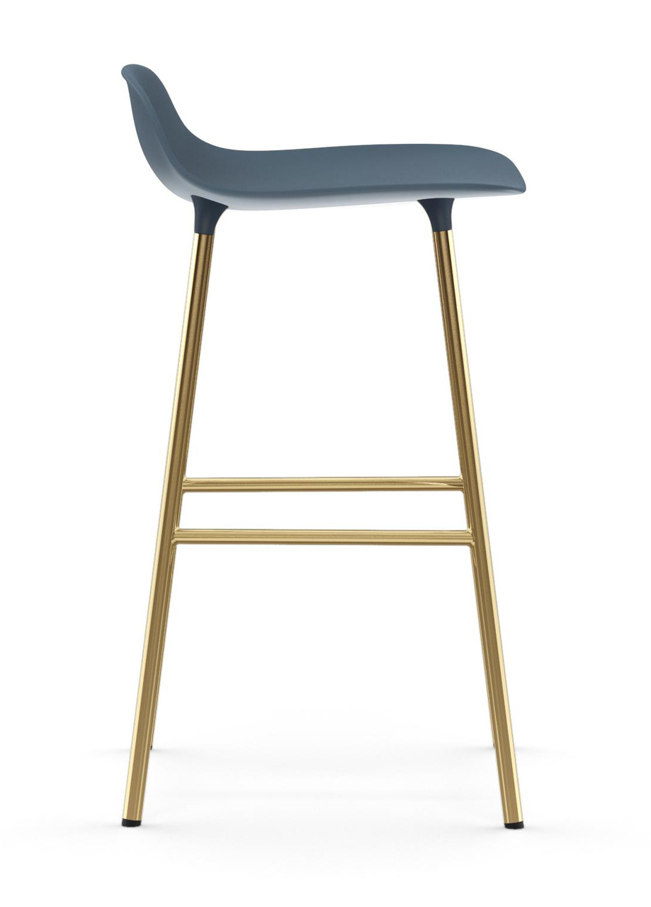 Normann Copenhagen Form Barstool - Brass - Blue Shell
