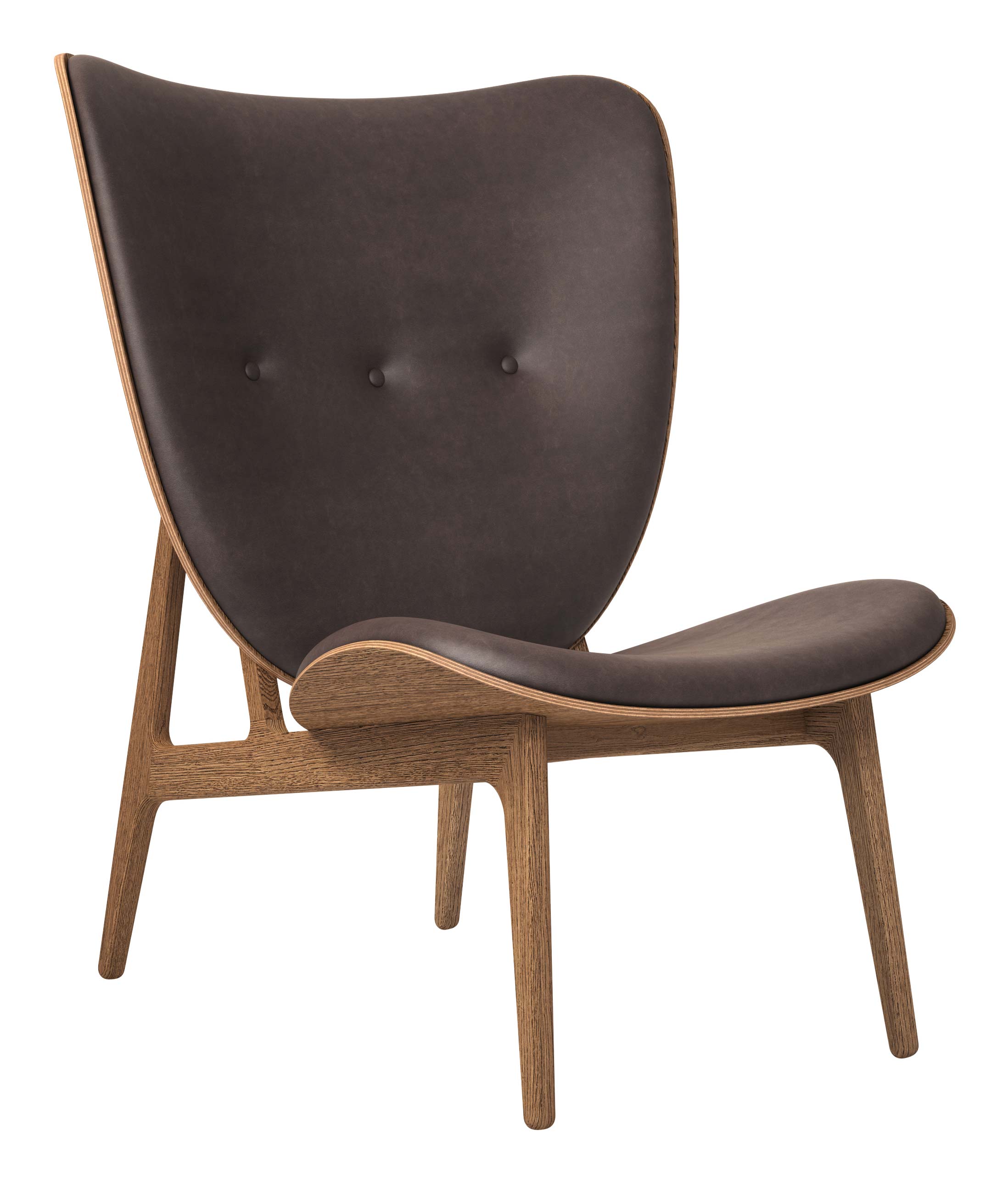 Norr11 Elephant Chair Smoked Base Dunes (Vintage) Leather Dark Brown