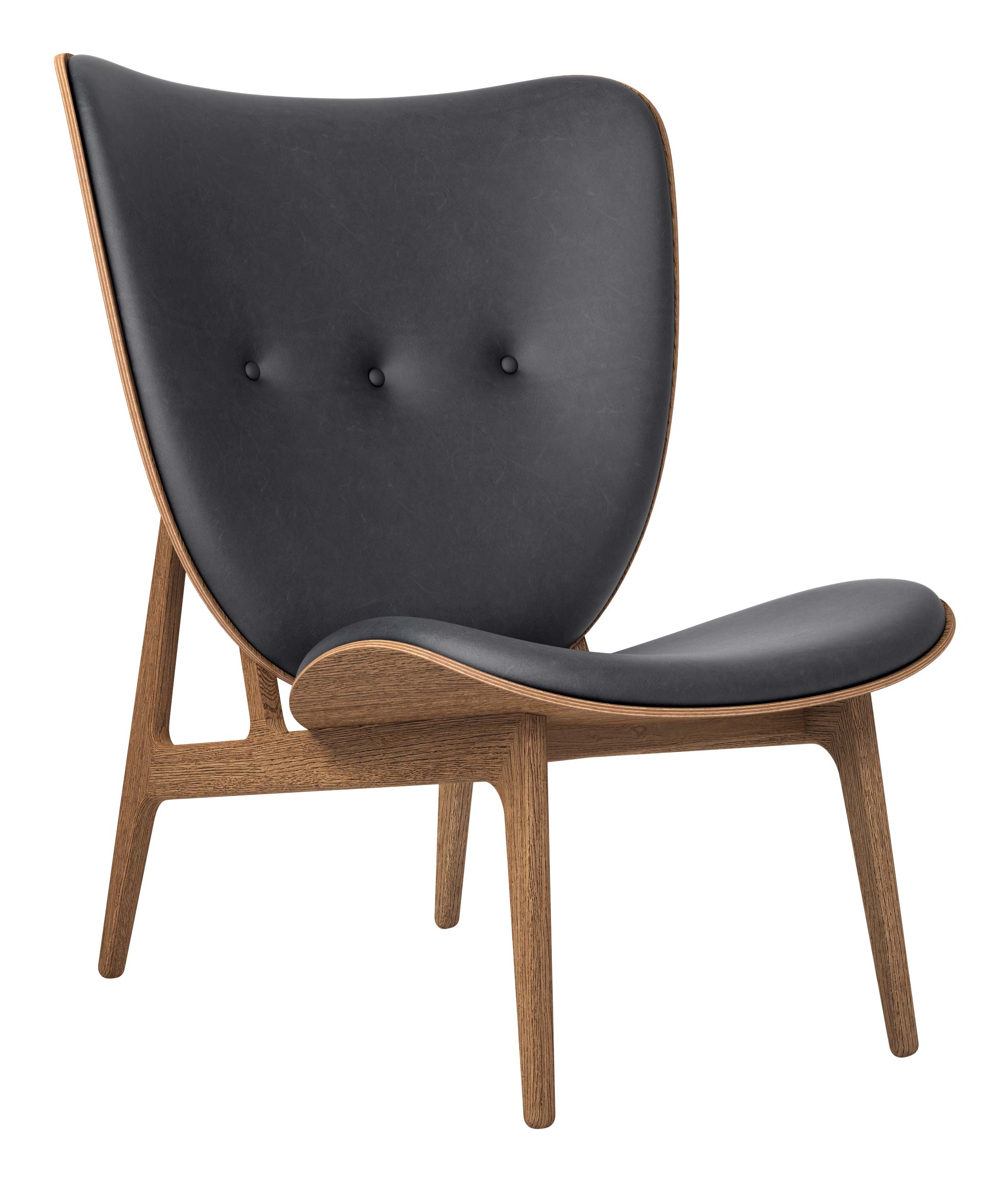 Norr11 Elephant Chair Smoked Base Dunes (Vintage) Leather Anthracite