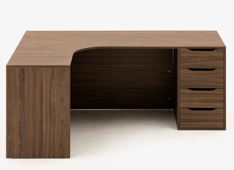 Allermuir Panel Corner Desk with Storage LH