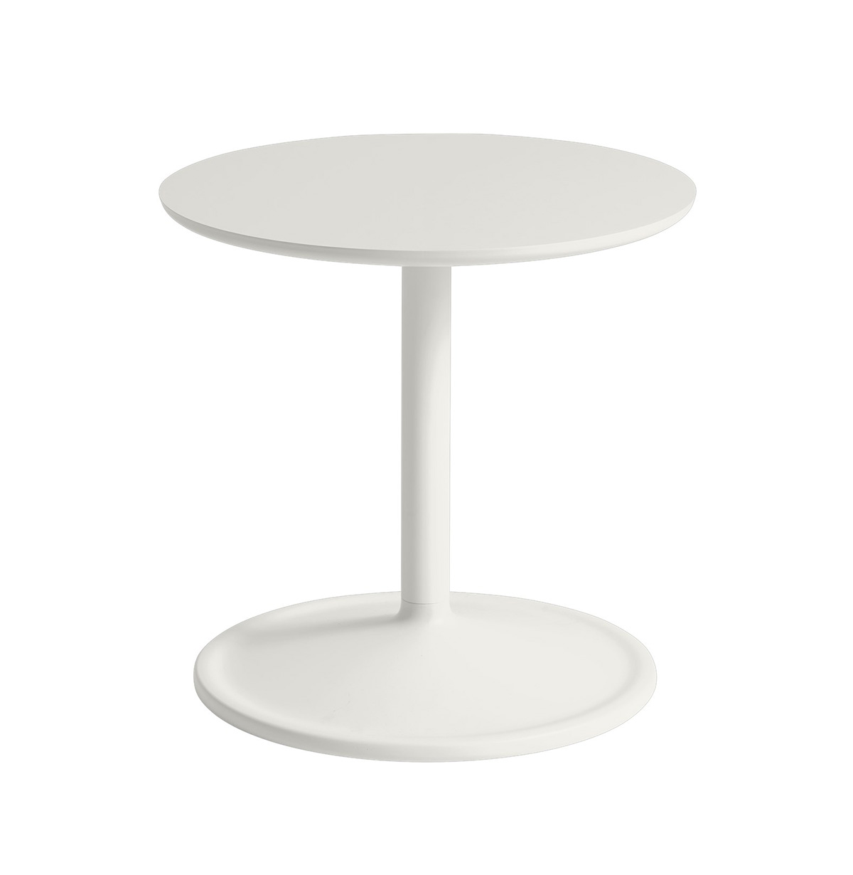 Muuto Soft Side Table - Diameter 41cm - Height 40cm - Off White Linoleum Top - Off White Base