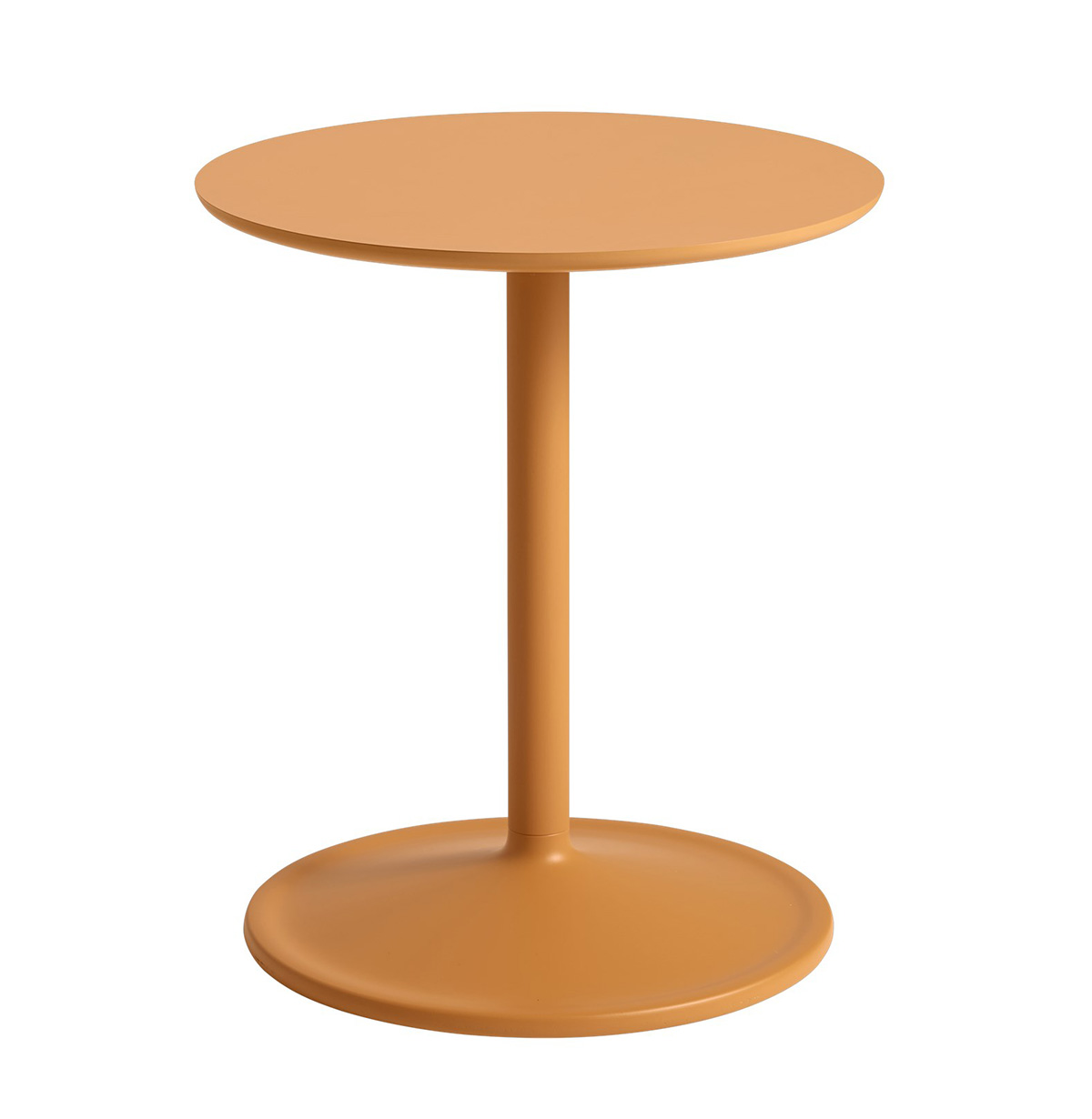 Muuto Soft Side Table - Diameter 41cm - Height 48cm - Orange Laminate Top - Orange Base