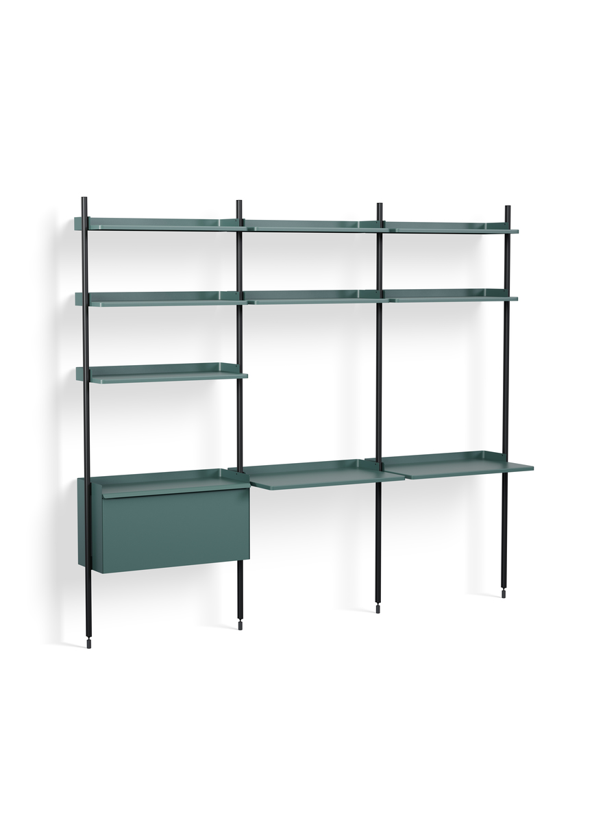 HAY Pier System 13 3 Columns Blue Powder Coated Steel Black