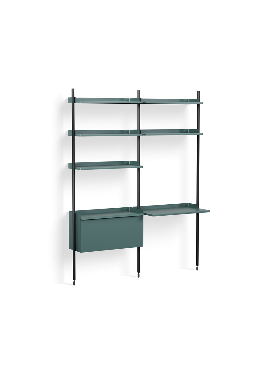 HAY Pier System 12 2 Column Blue Powder Coated Steel Black