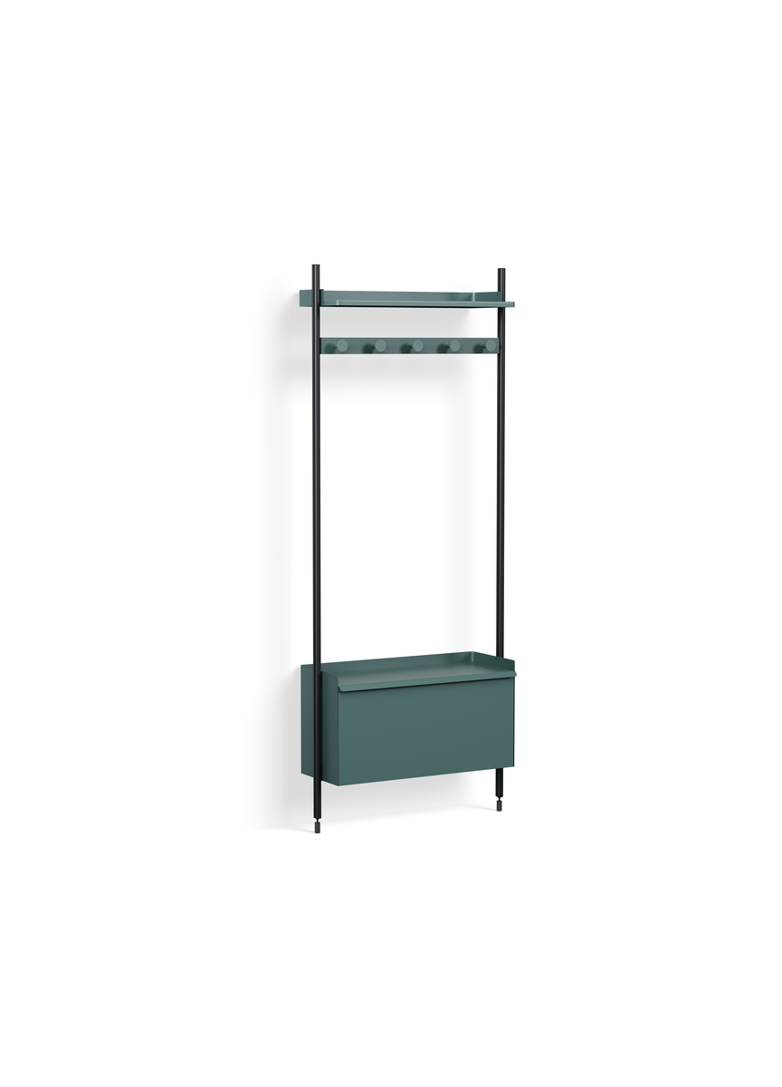 HAY Pier System 1061 1 Column Blue Powder Coated Steel Black