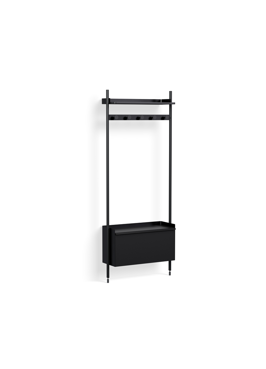 HAY Pier System 1061 1 Column Black Powder Coated Steel Black