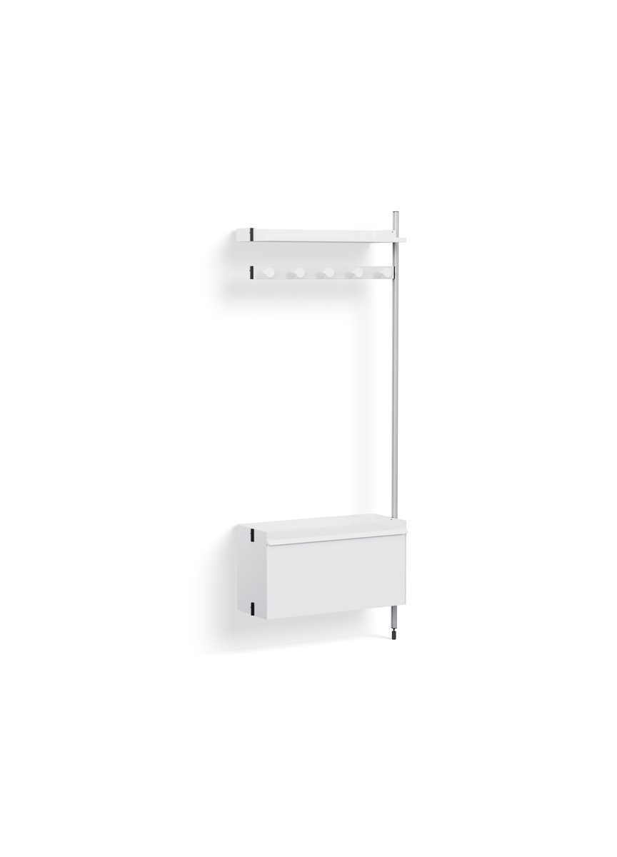 HAY Pier System 1060 Add-on White Powder Coated Steel Clear