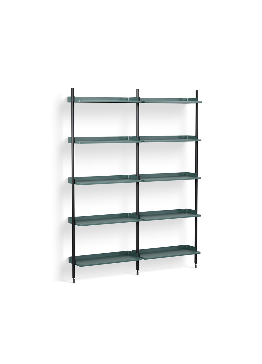 HAY Pier System 112 2 Columns Blue Powder Coated Steel Black