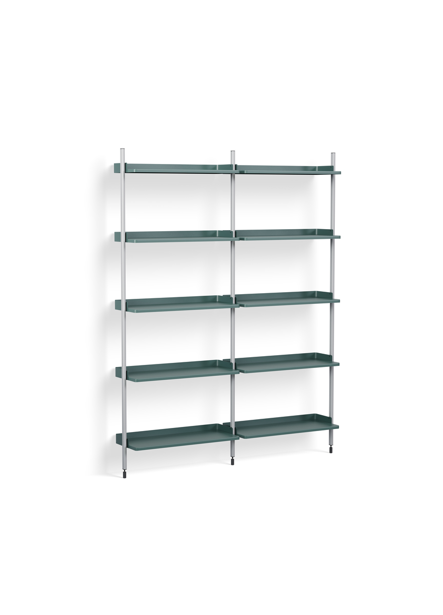 HAY Pier System 112 2 Columns Blue Powder Coated Steel Clear