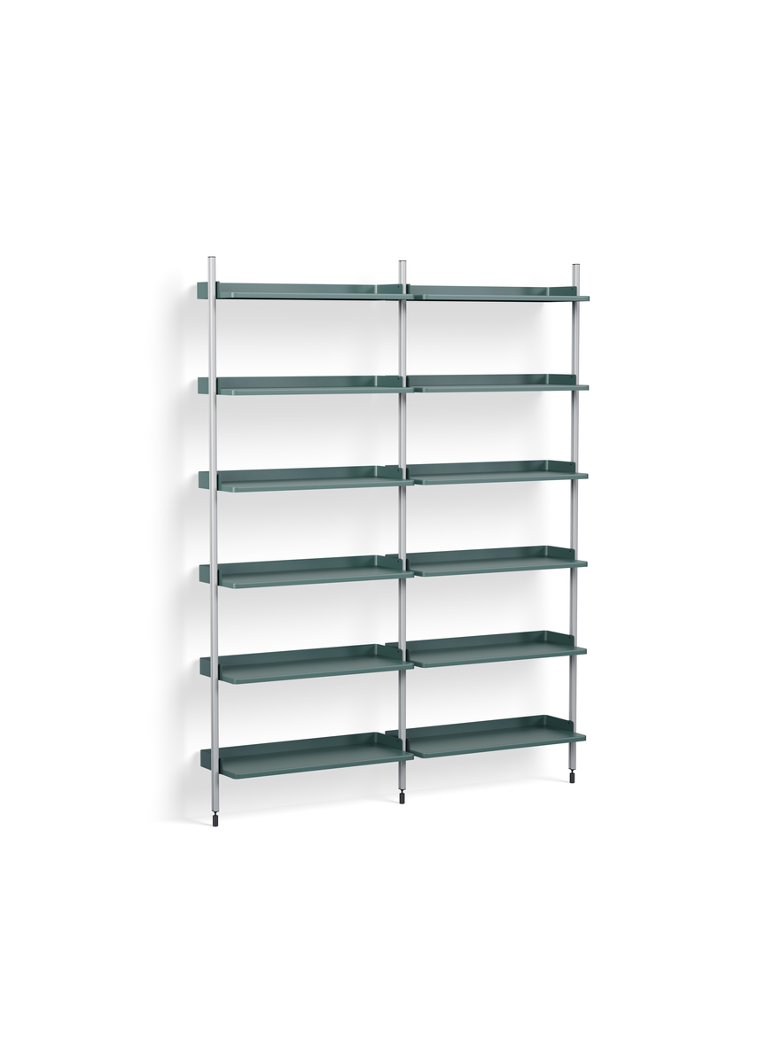 HAY Pier System 102 2 Columns Blue Powder Coated Steel Clear