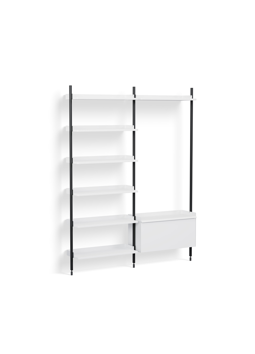 HAY Pier System 152 2 Columns White Powder Coated Steel Black