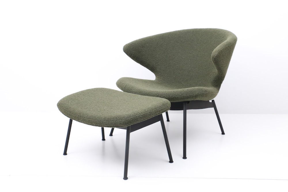 Case Ella Lounge Chair and Ottoman Moss