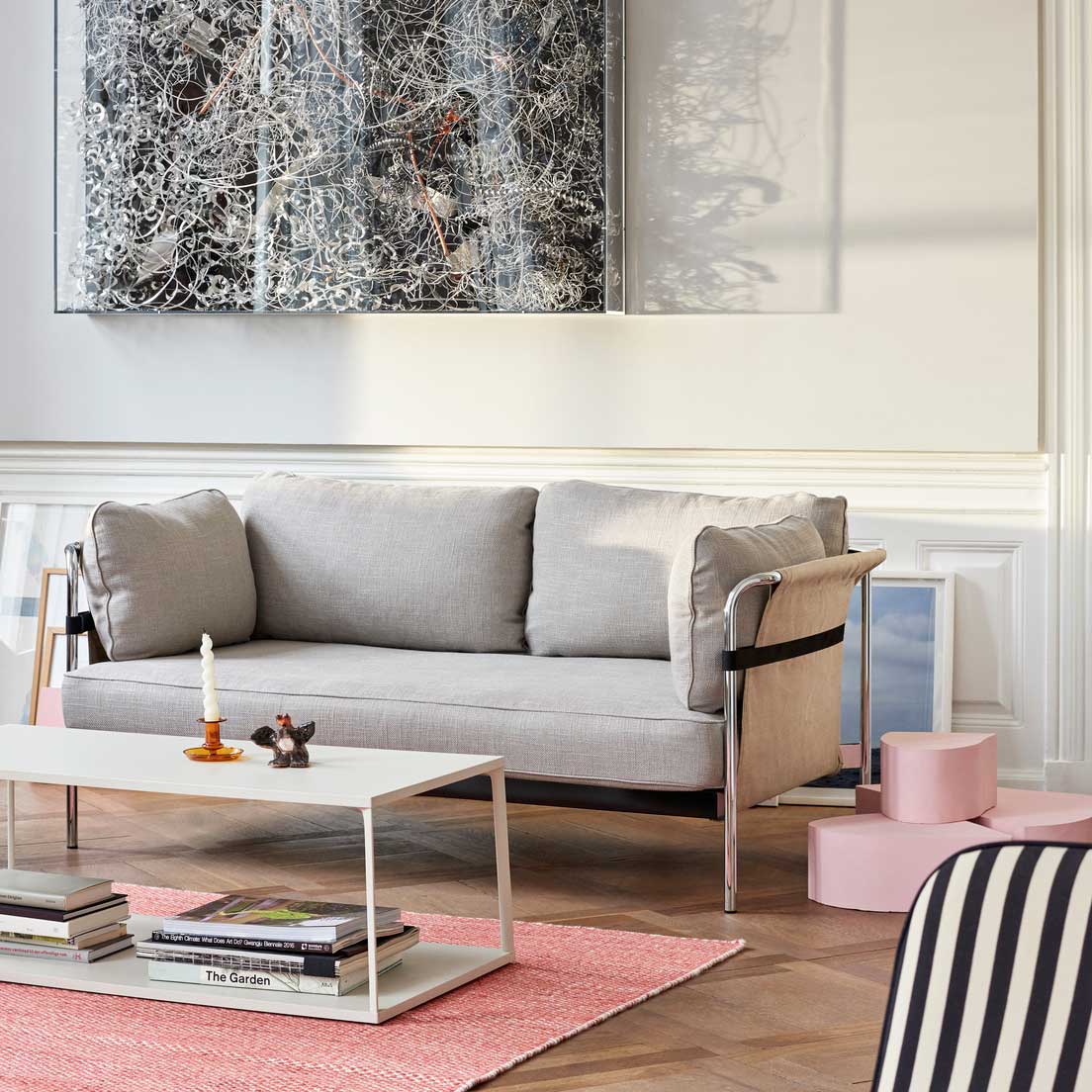 HAY Flare Candle Holder Amber Living Room