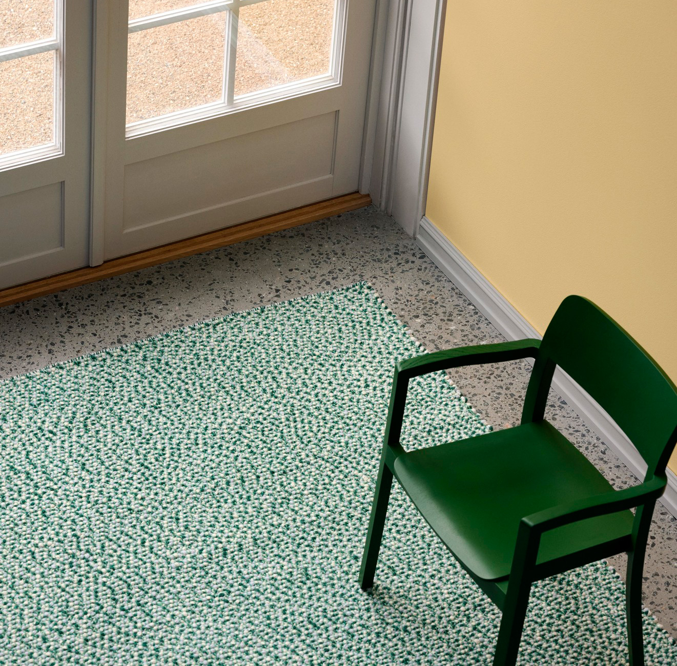 HAY Braided Rug Green Indoors