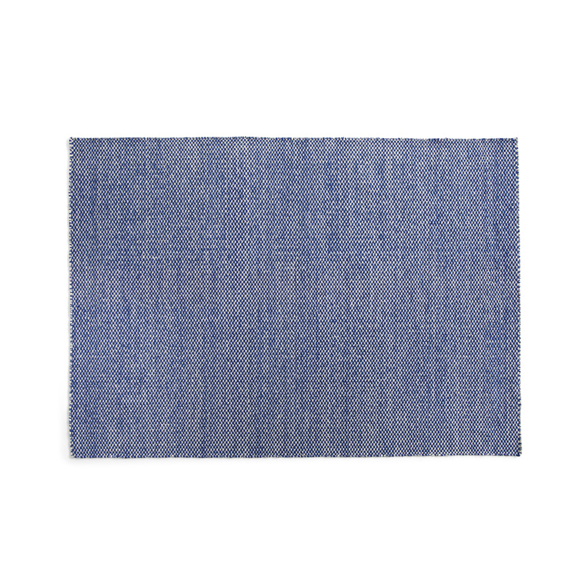 HAY Moire Kelim Rug Blue