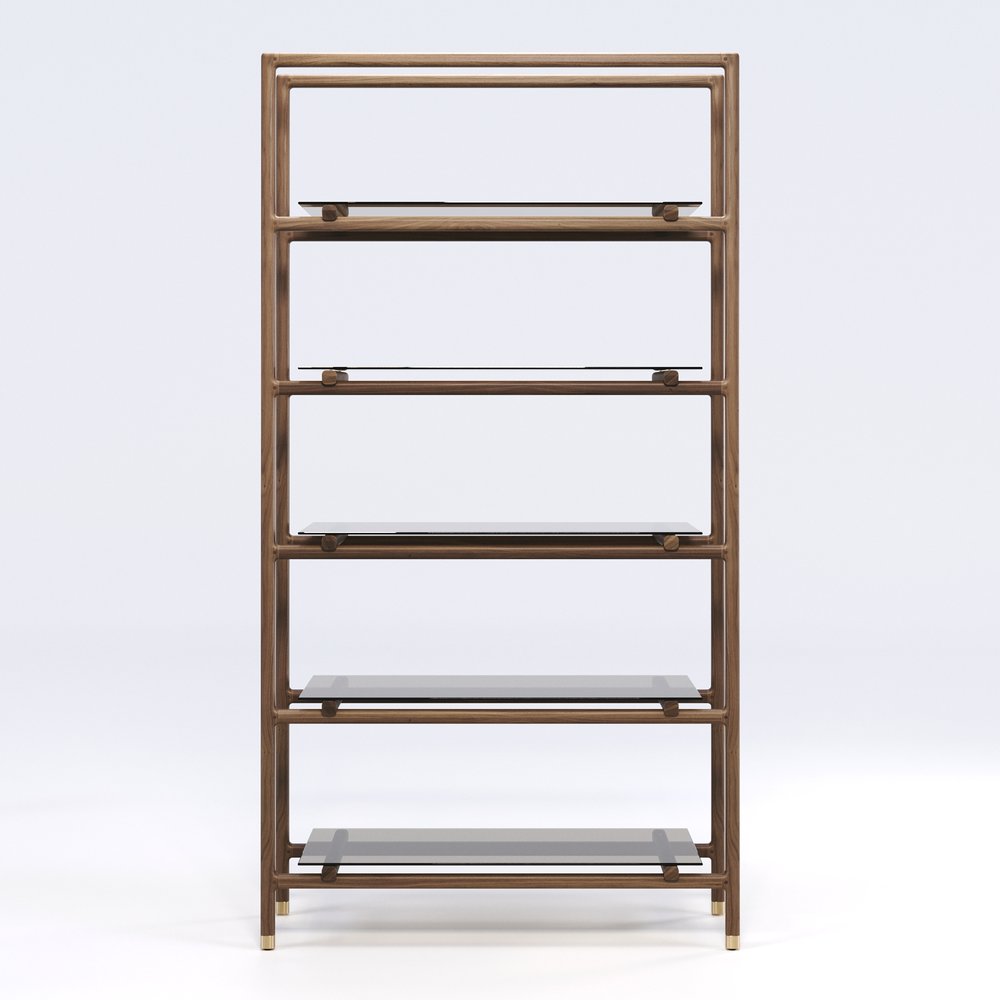 Wewood Float Bookshelf Walnut Structure Big