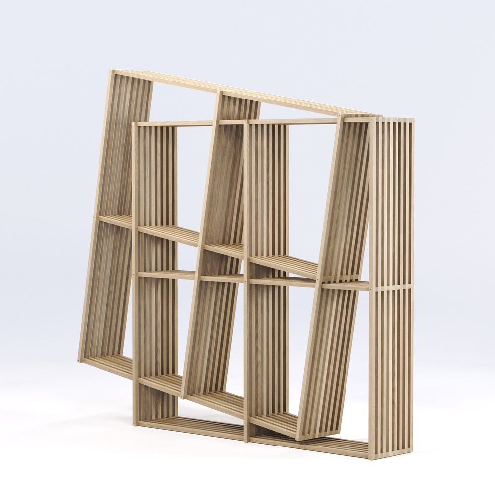 Wewood X2 Bookshelf Oak