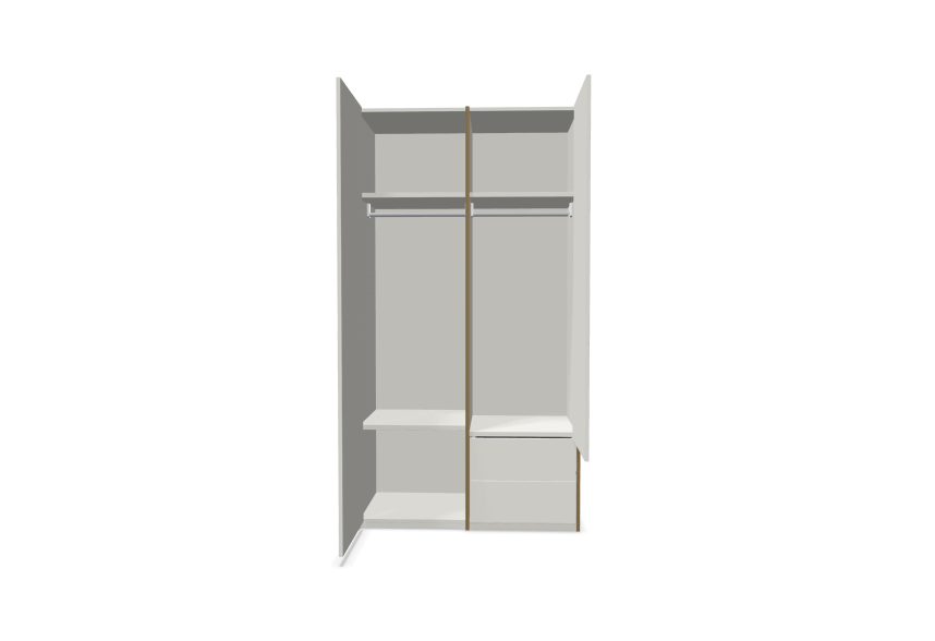 Muller Modular Plus Wardrobe - Combination 2 CPL/HPL Coated