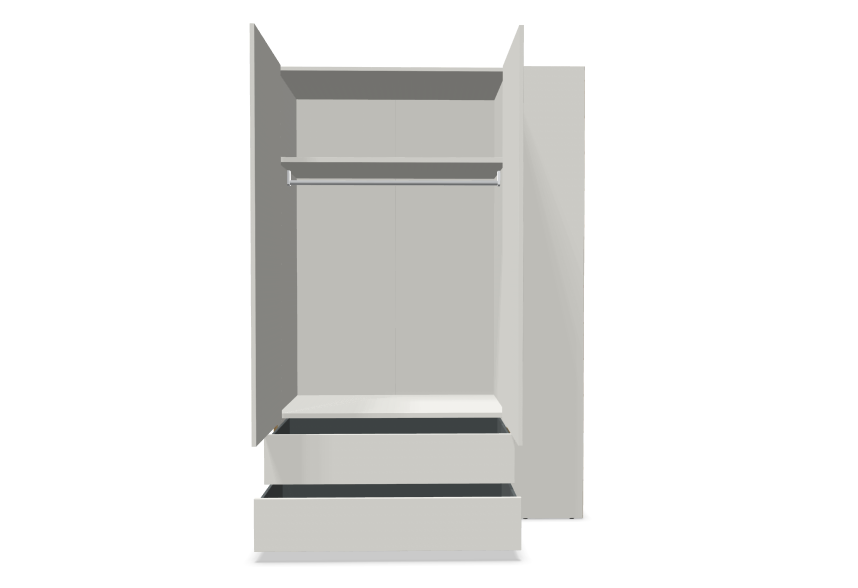 Muller Modular Plus Wardrobe - Combination 3 CPL/HPL Coated