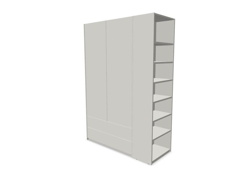 Muller Modular Plus Wardrobe - Combination 3 CPL/HPL Coated