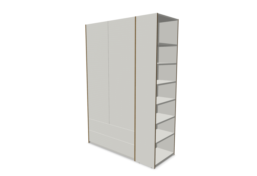 Muller Modular Plus Wardrobe - Combination 3 CPL/HPL Coated