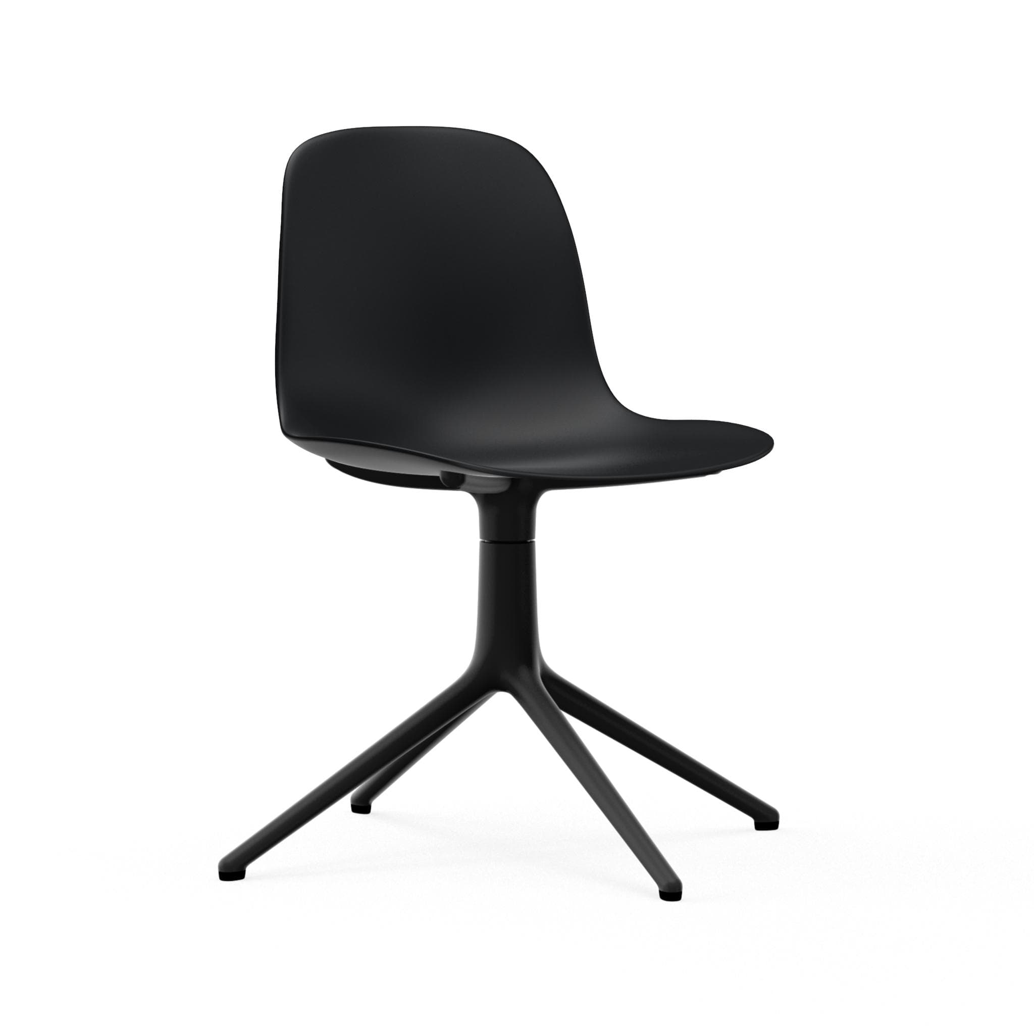 Normann Copenhagen Form 4L Swivel Chair - Black Alu