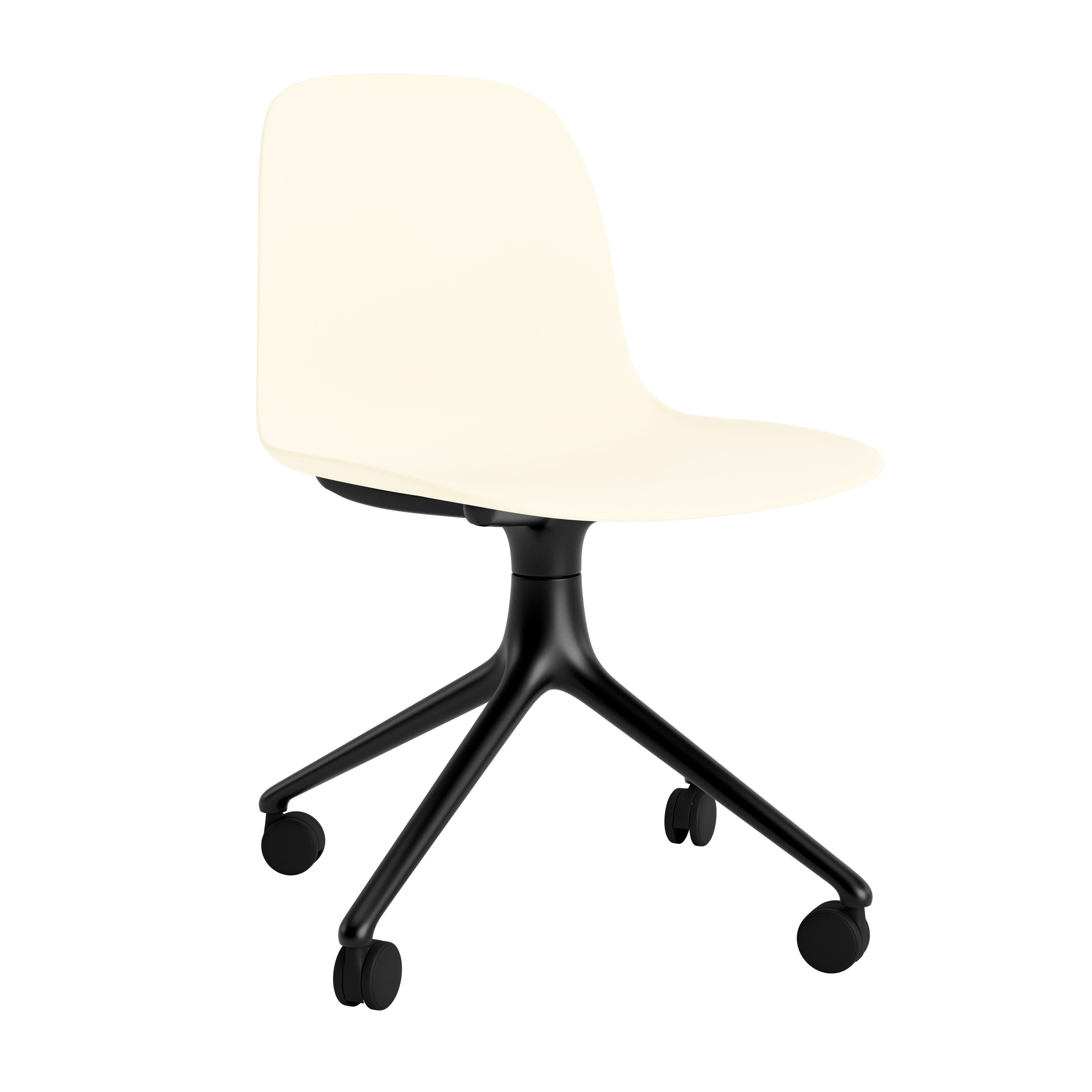 Normann Copenhagen Form 4W Swivel Chair - Black Alu