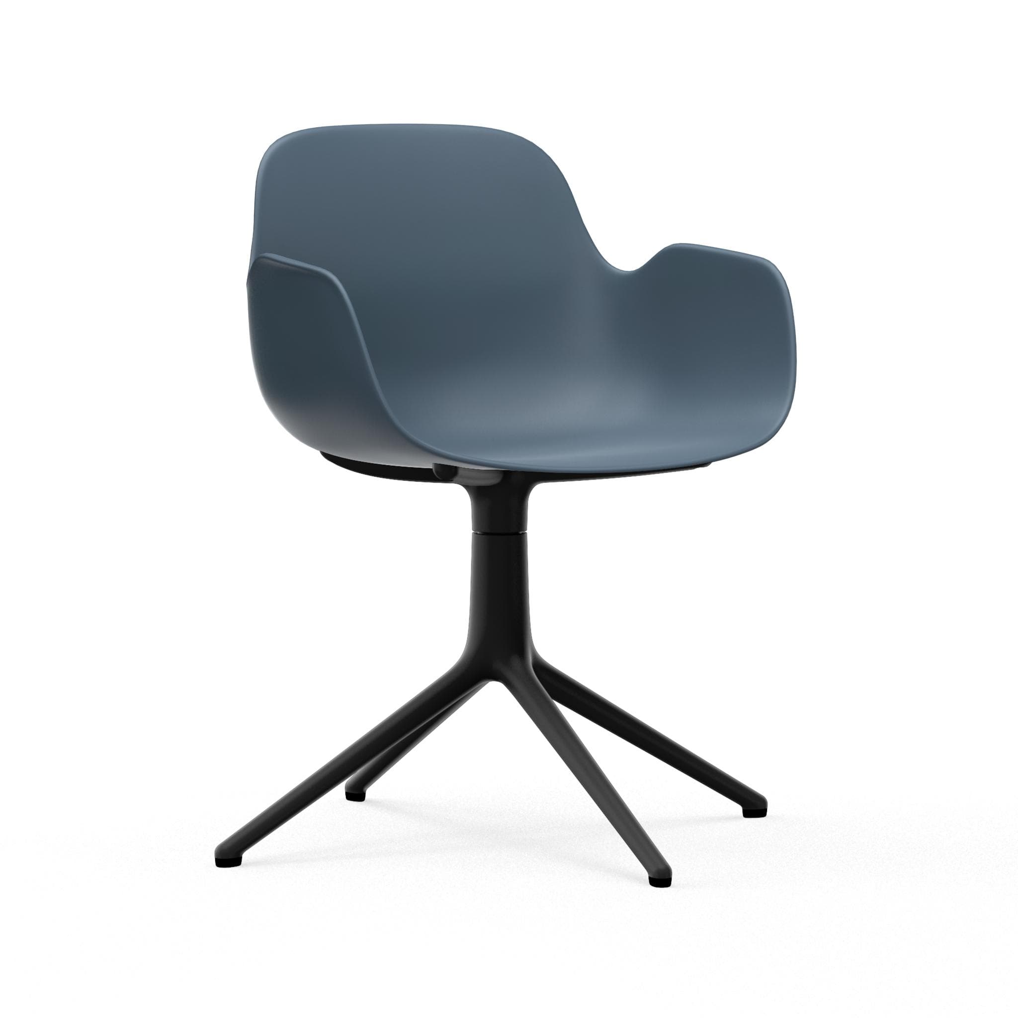 Normann Copenhagen Form 4L Swivel Armchair - Black Alu