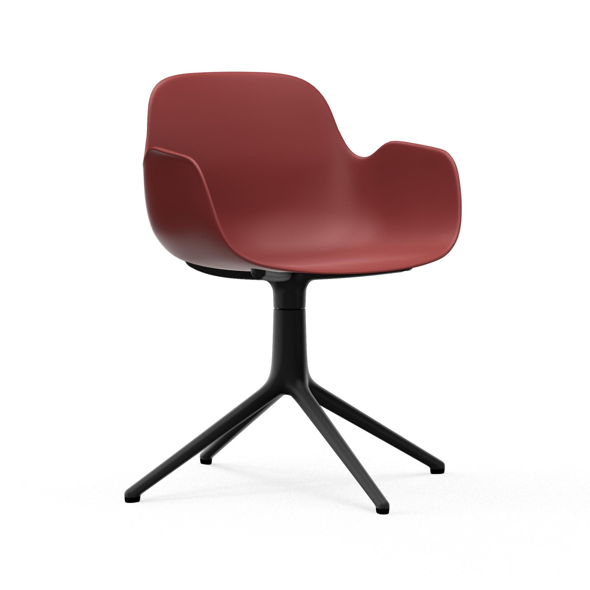 Normann Copenhagen Form 4L Swivel Armchair - Black Alu