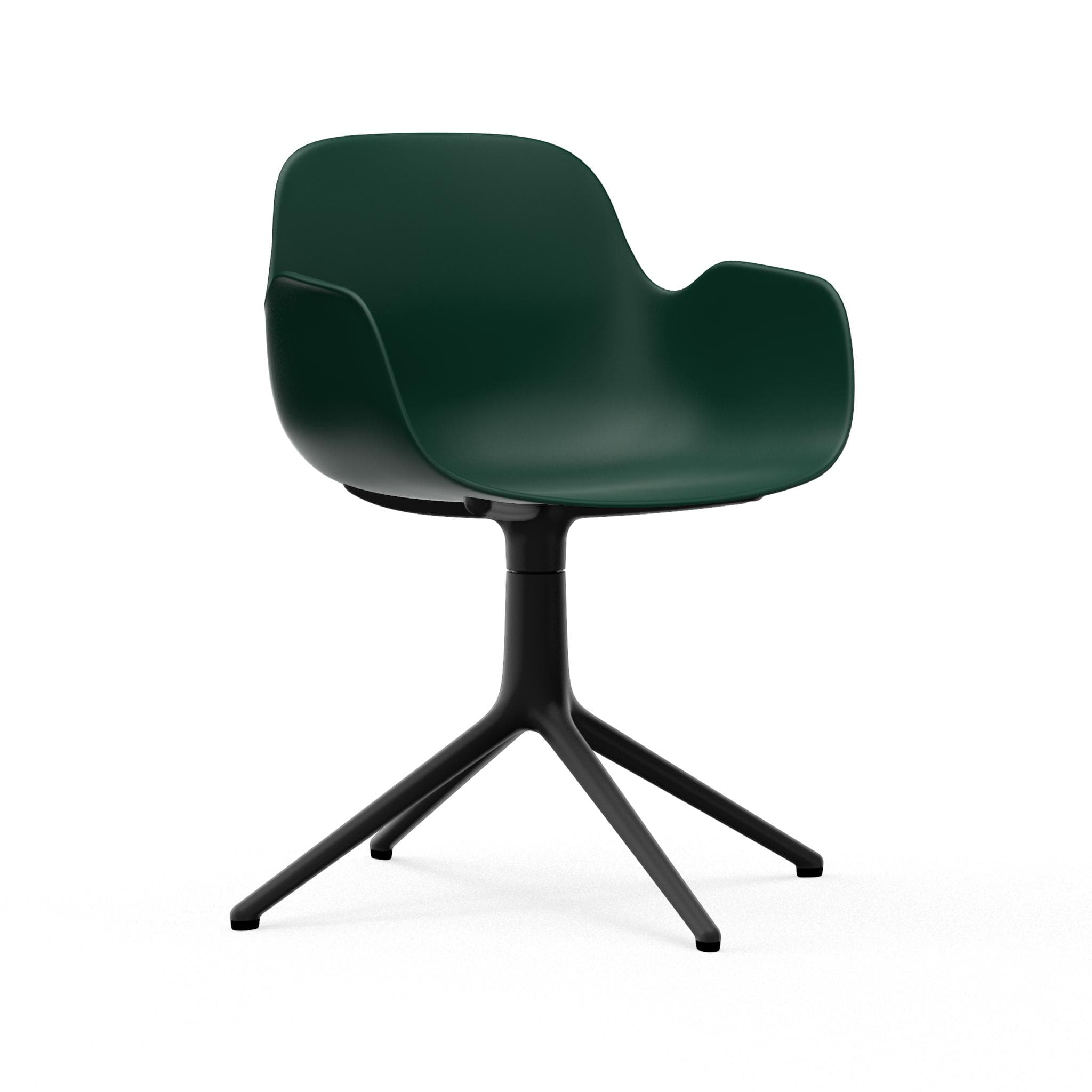 Normann Copenhagen Form 4L Swivel Armchair - Black Alu