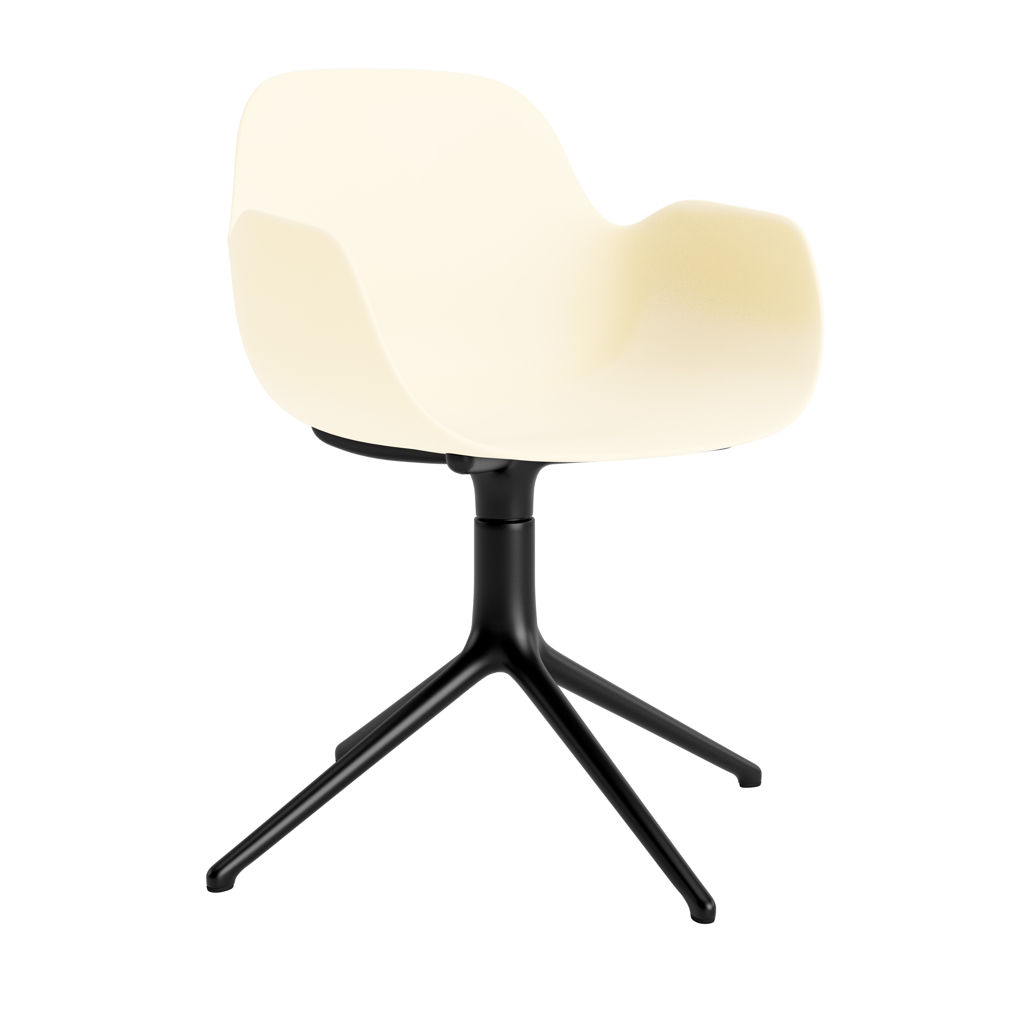 Normann Copenhagen Form 4L Swivel Armchair - Black Alu