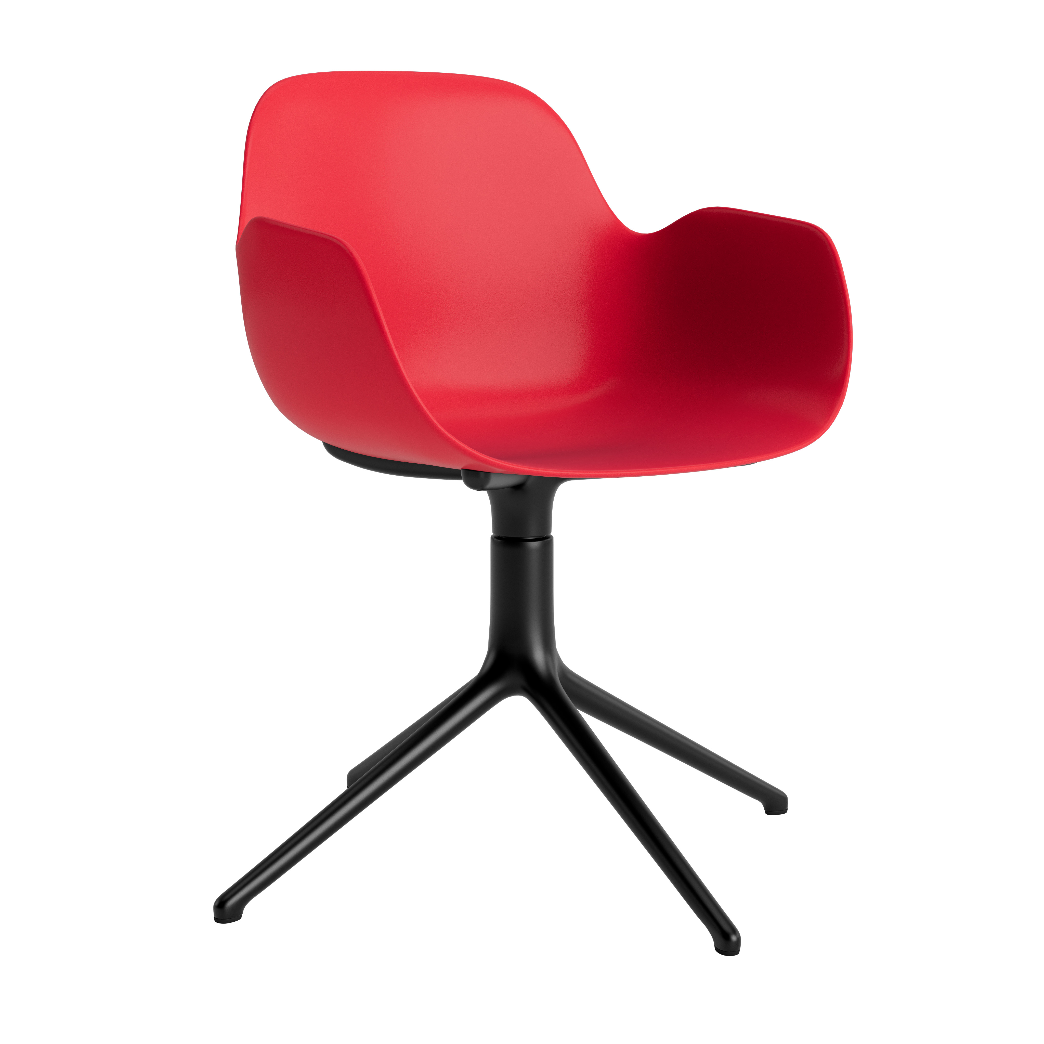 Normann Copenhagen Form 4L Swivel Armchair - Black Alu