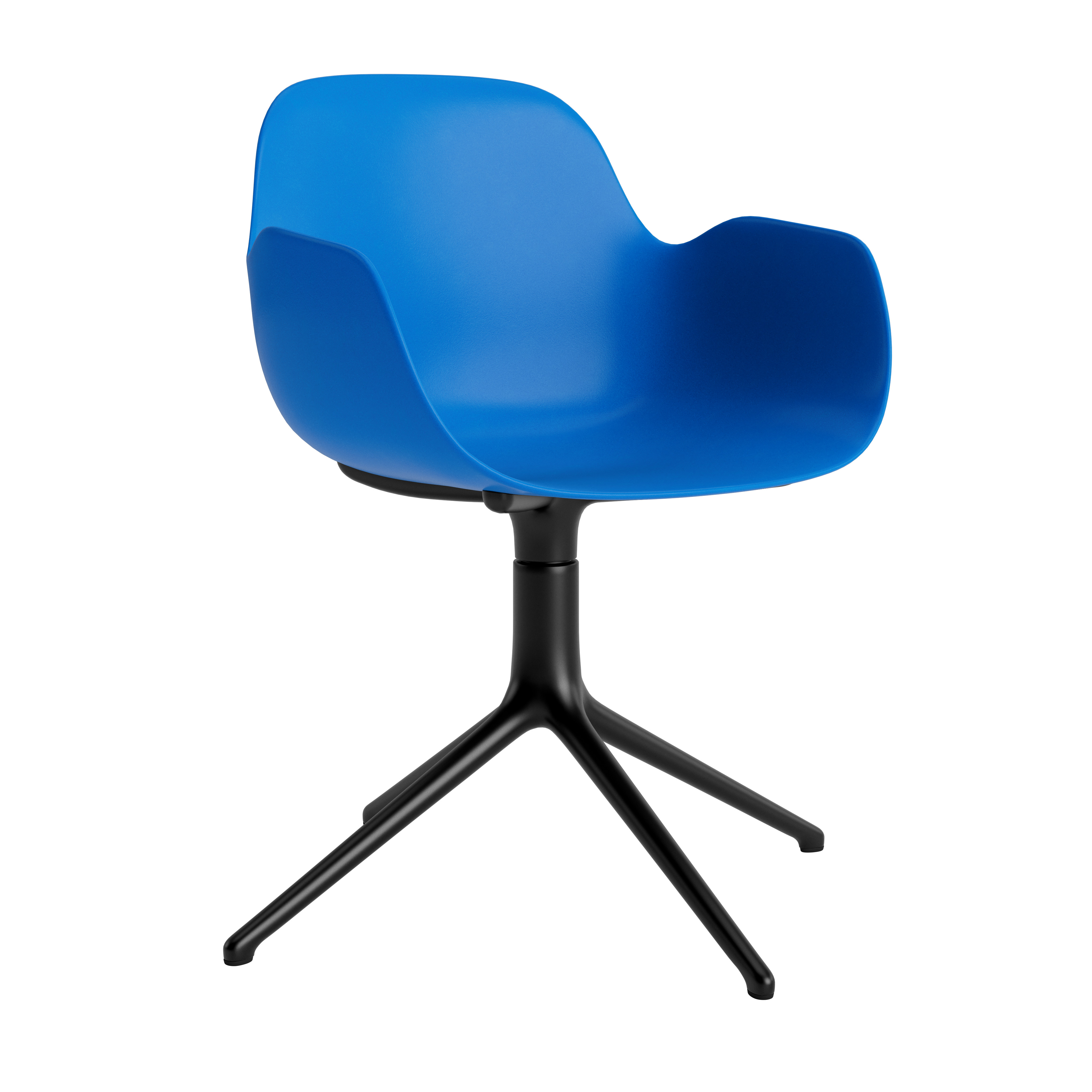Normann Copenhagen Form 4L Swivel Armchair - Black Alu