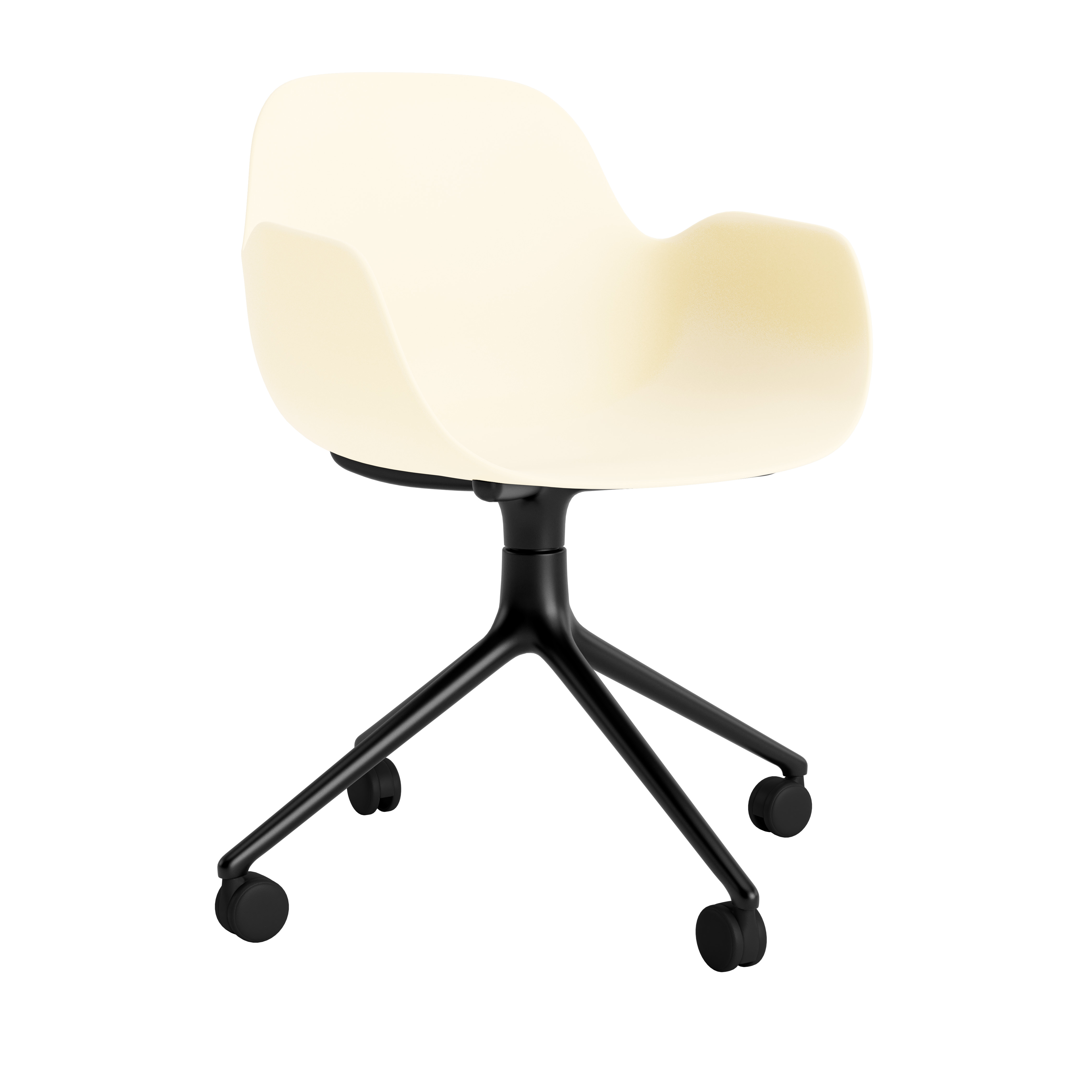 Normann Copenhagen Form 4W Swivel Armchair - Black Alu