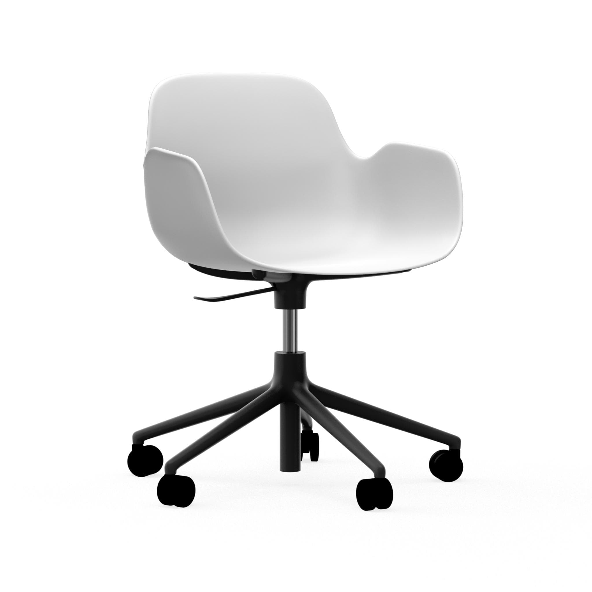 Normann Copenhagen Form 5W Gas Lift Swivel Armchair - Black Alu