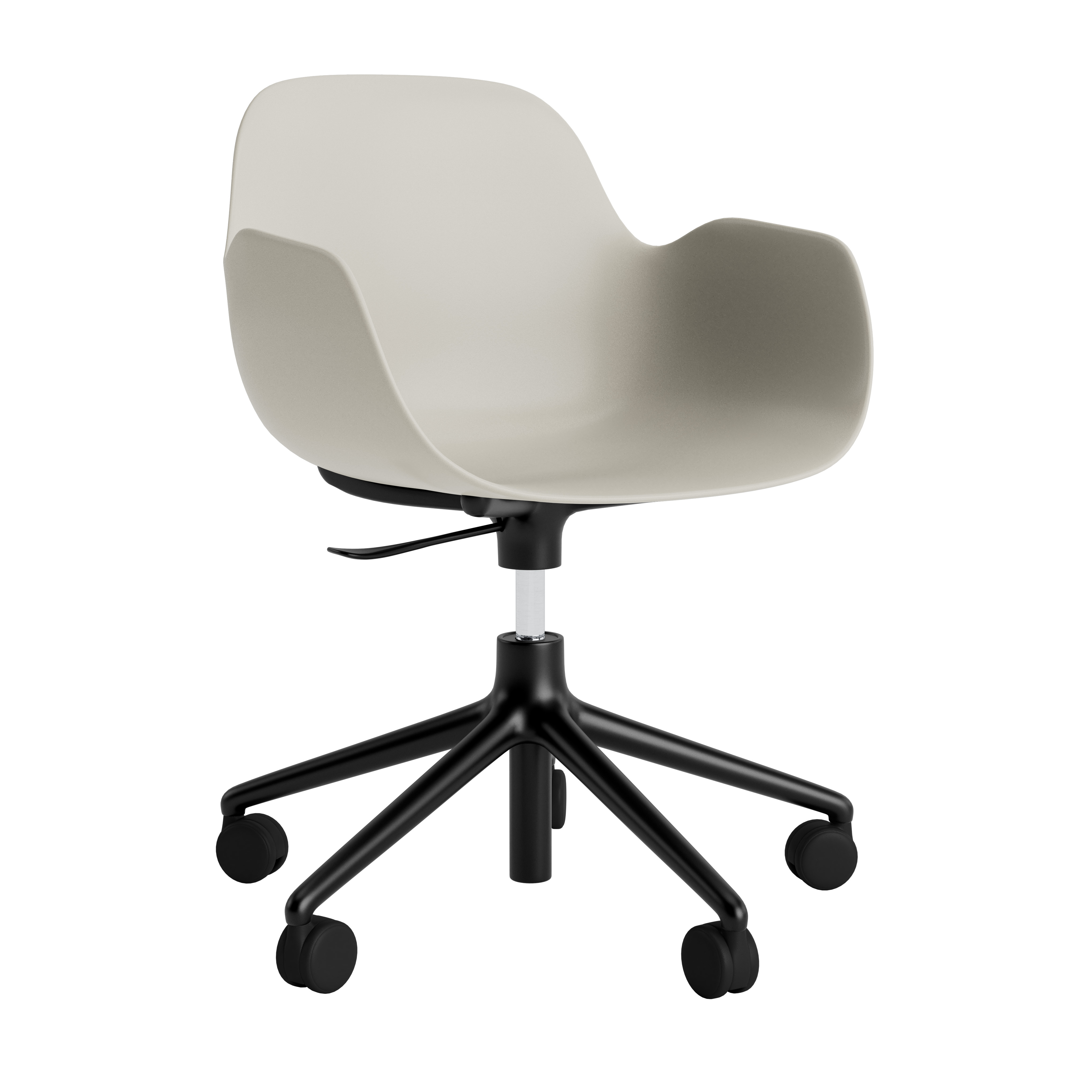 Normann Copenhagen Form 5W Gas Lift Swivel Armchair - Black Alu