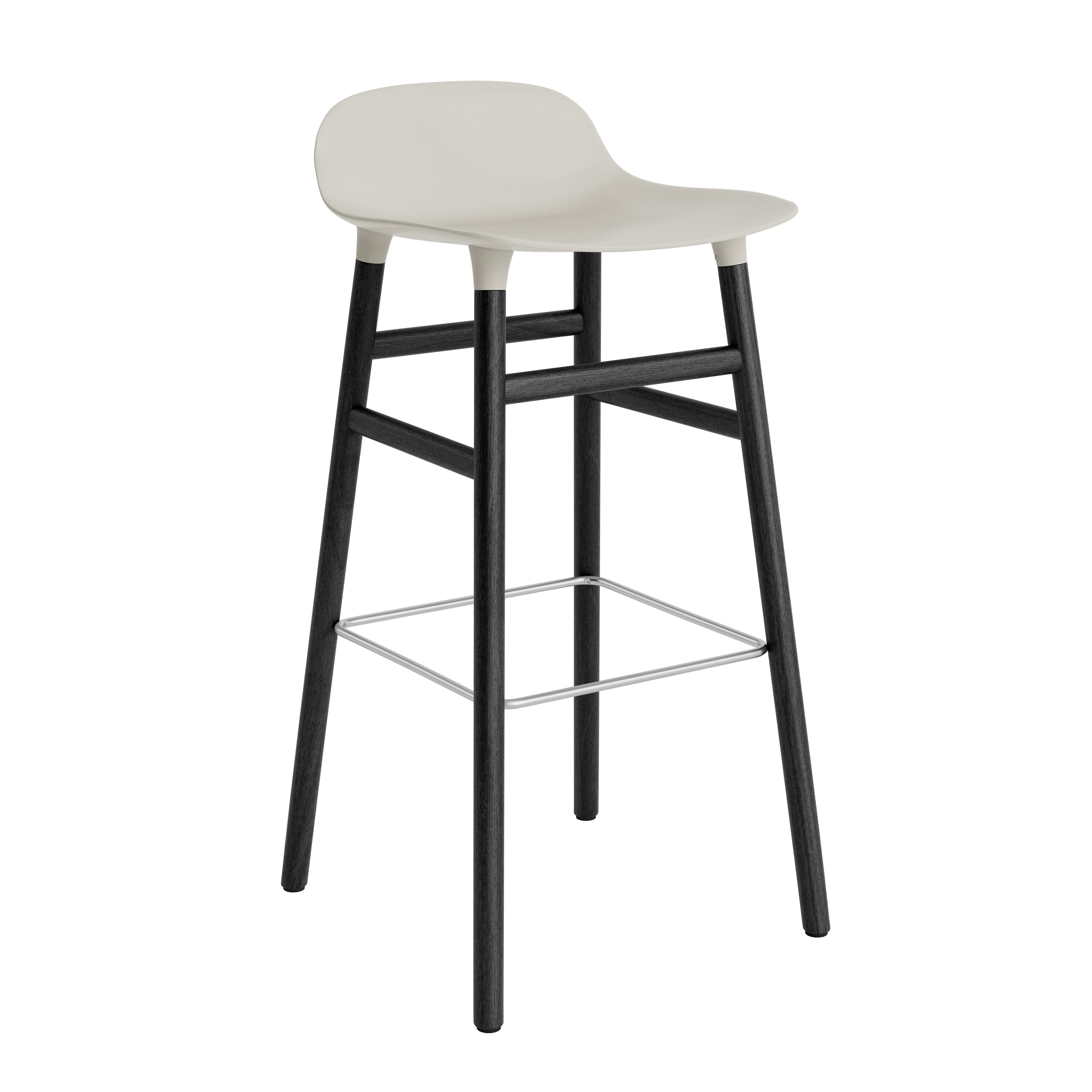 Normann Copenhagen Form 75cm Barstool - Black Oak