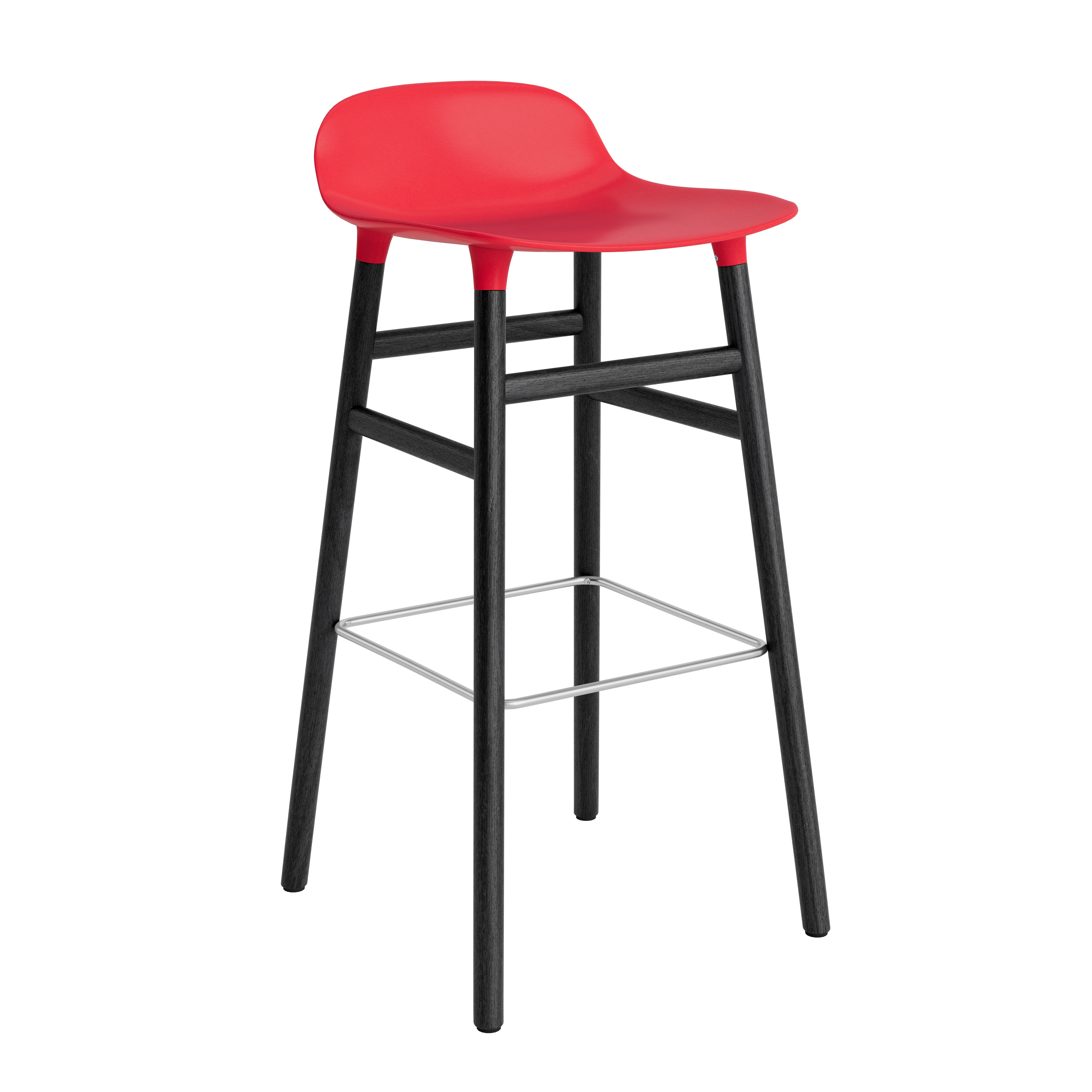 Normann Copenhagen Form 75cm Barstool - Black Oak