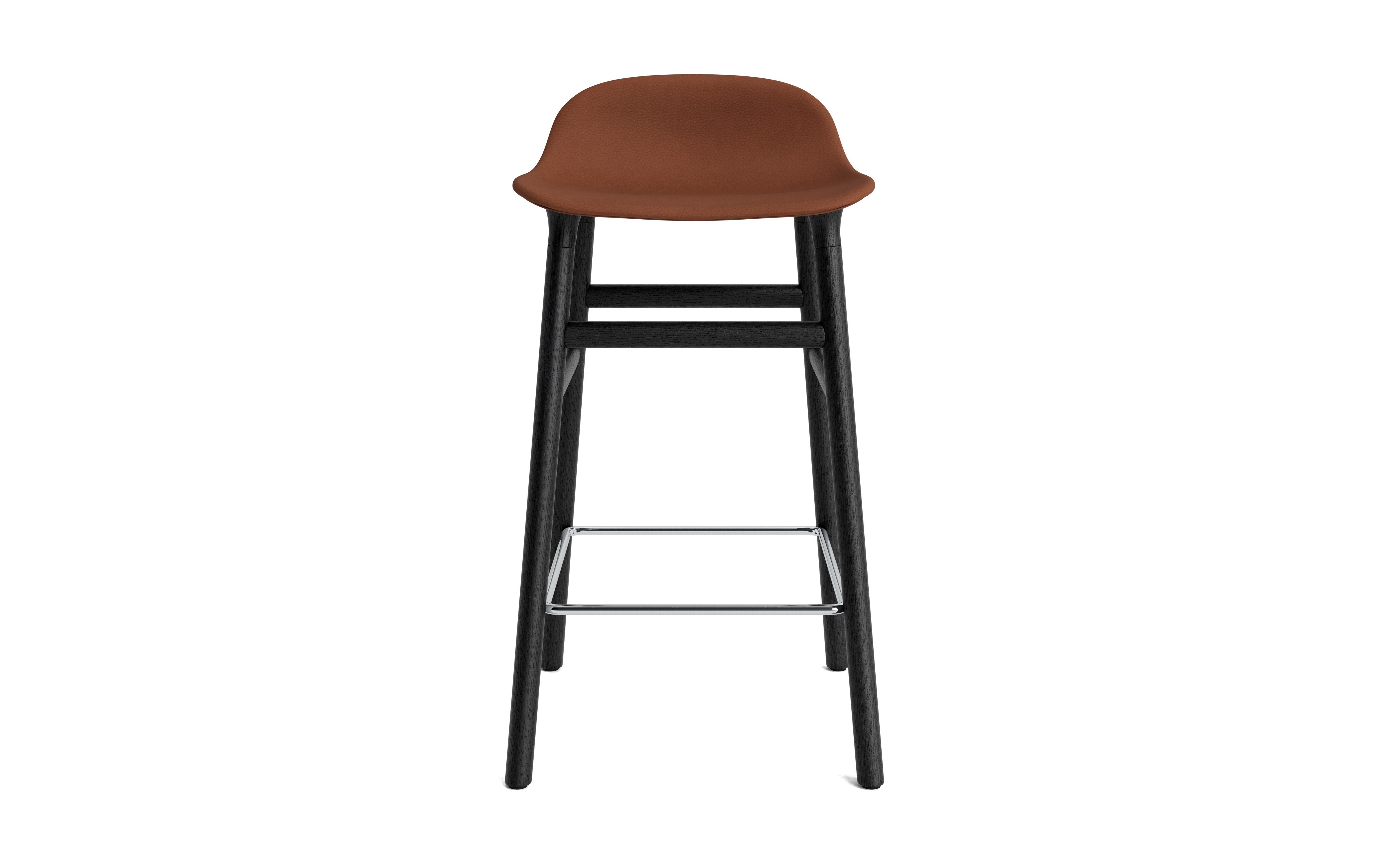 Normann Copenhagen Form 65cm Upholstered Barstool - Black Oak