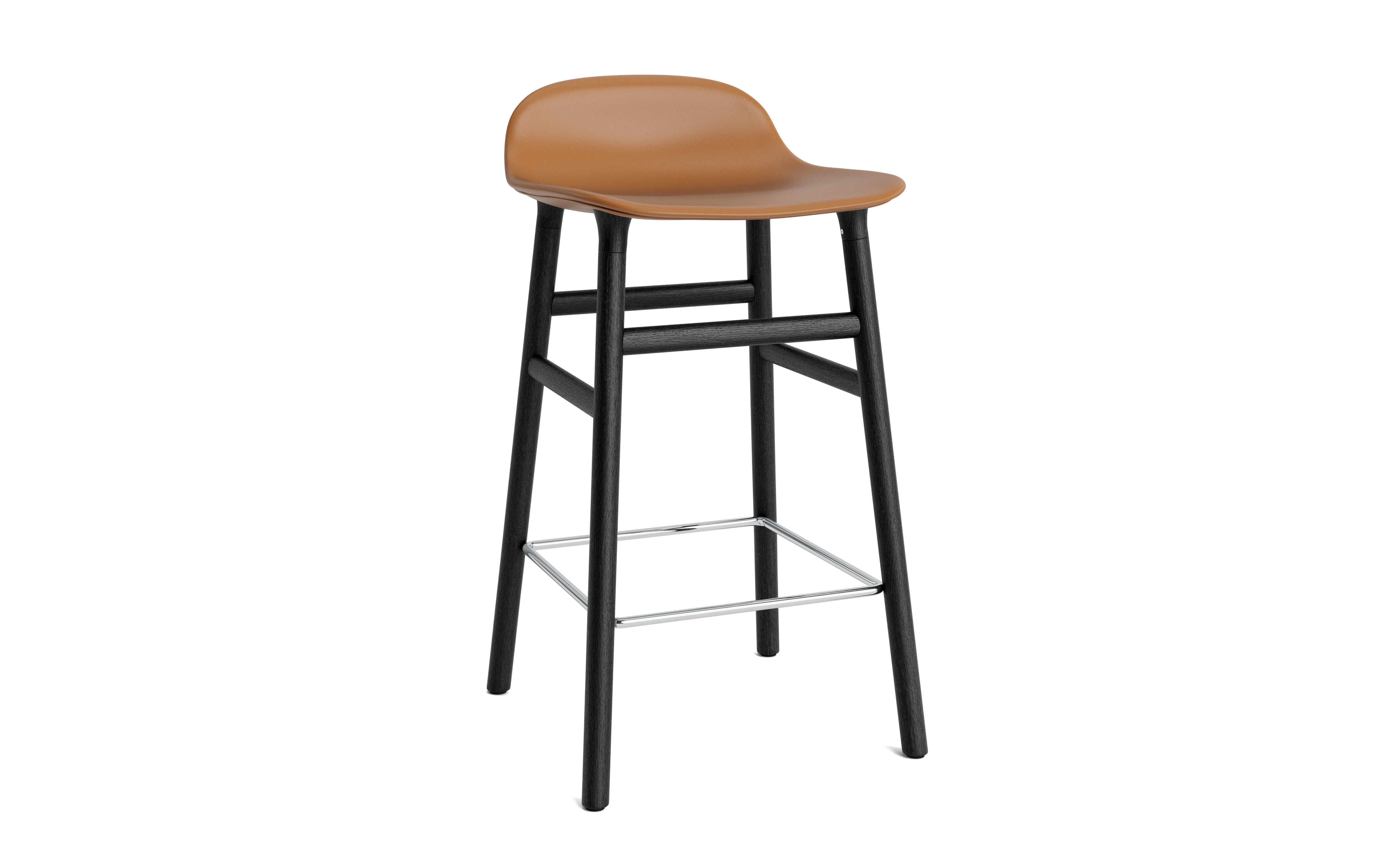 Normann Copenhagen Form 65cm Upholstered Barstool - Black Oak