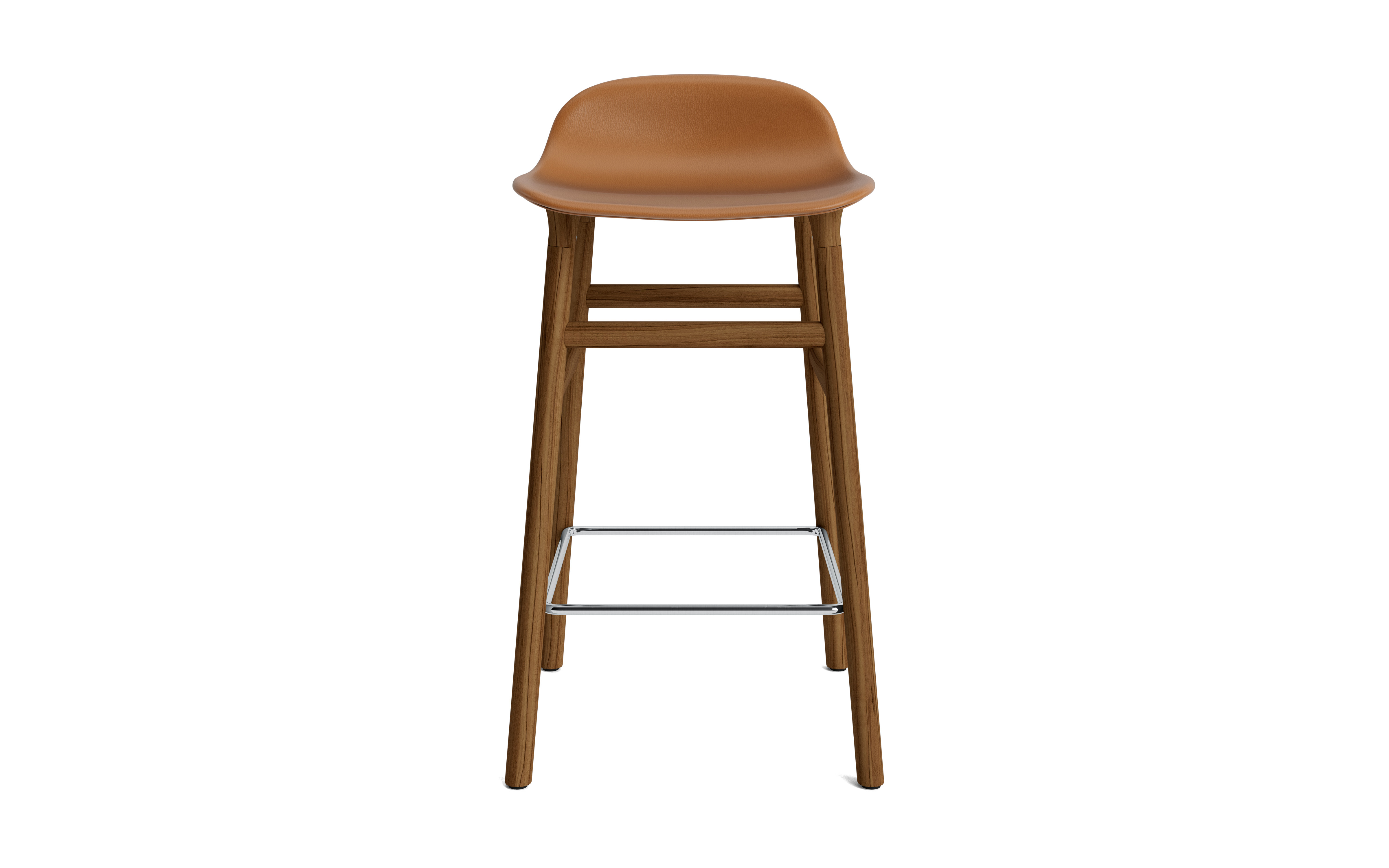 Normann Copenhagen Form 65cm Upholstered Barstool - Walnut