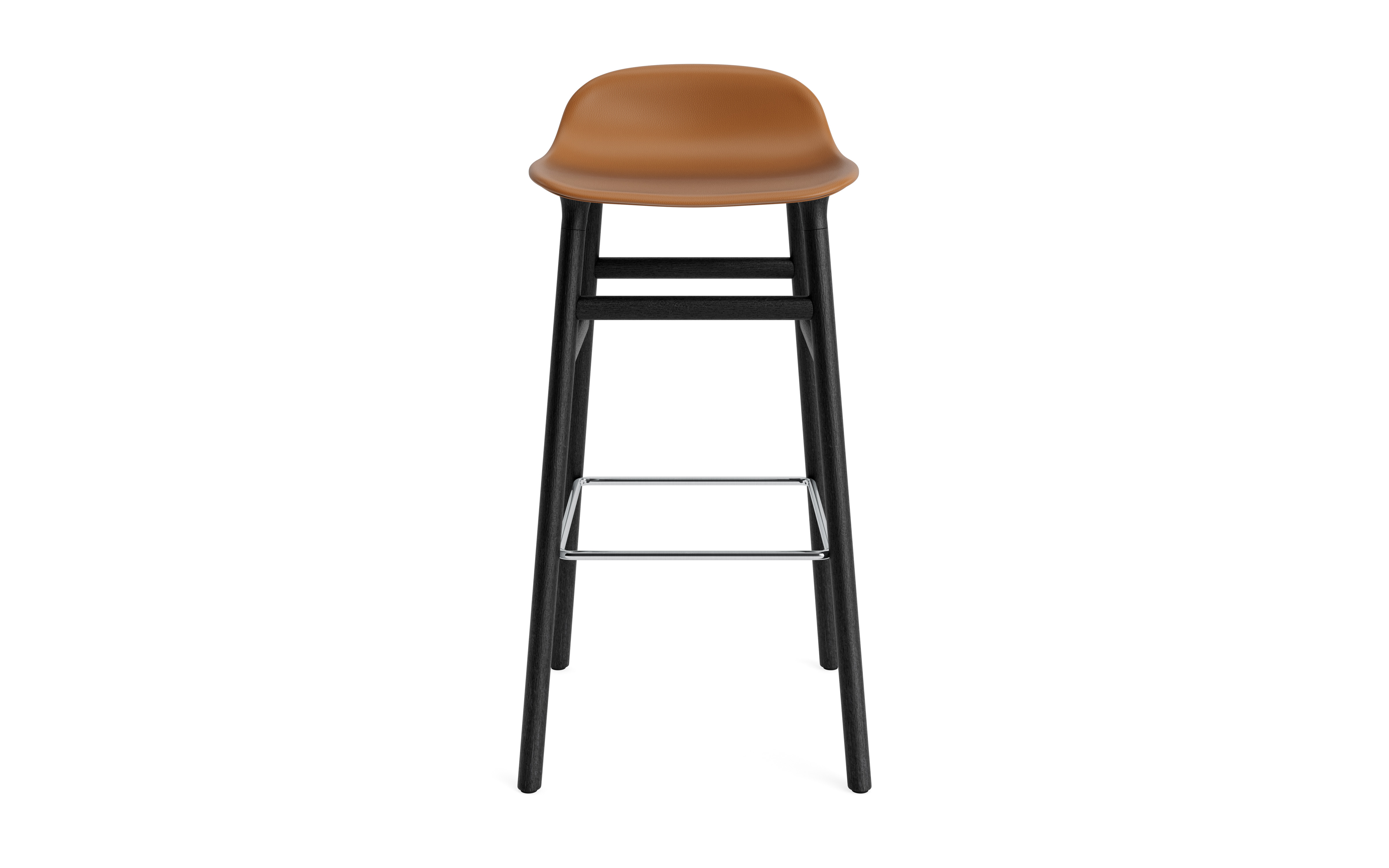 Normann Copenhagen Form 75cm Upholstered Barstool - Black Oak